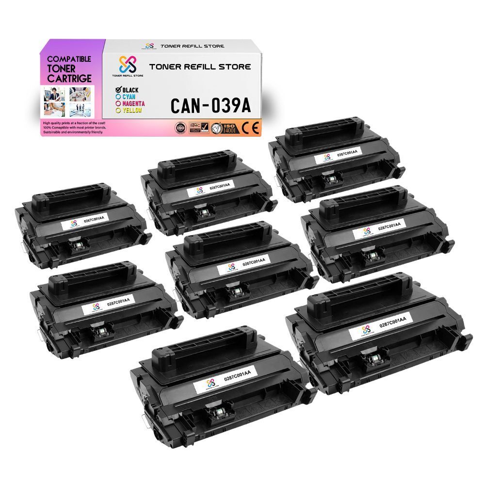 8Pk TRS 039 Black Compatible for Canon imageCLASS LBP351dn Toner Cartridge