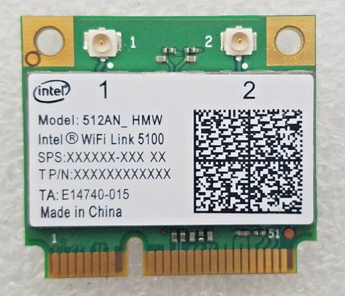 OEM Intel WiFi Link 5100 512AN_HMW 802.11b/a/g/n Dual Band PCI Express Half Mini