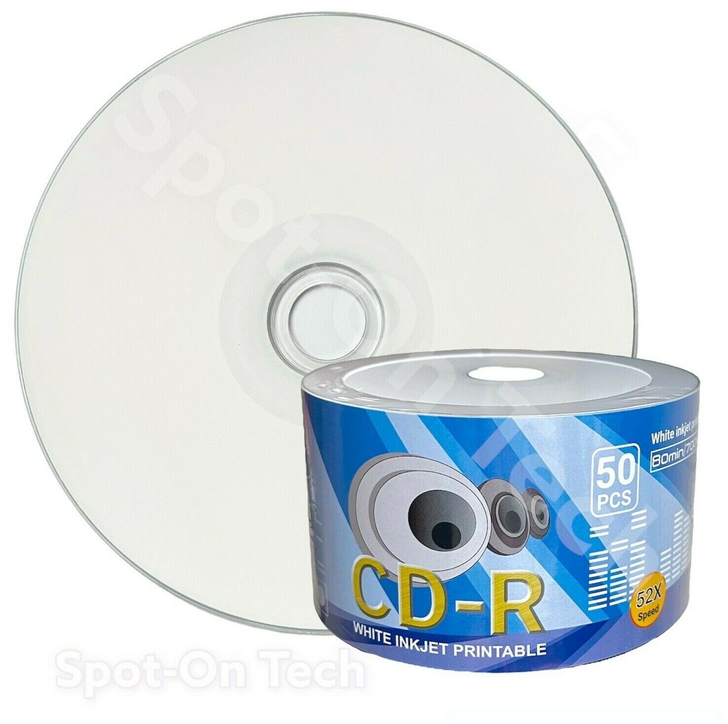 25 LSK CD CD-R White Inkjet Print - Taiwan - 80Min/700MB/52x in Sleeves hp