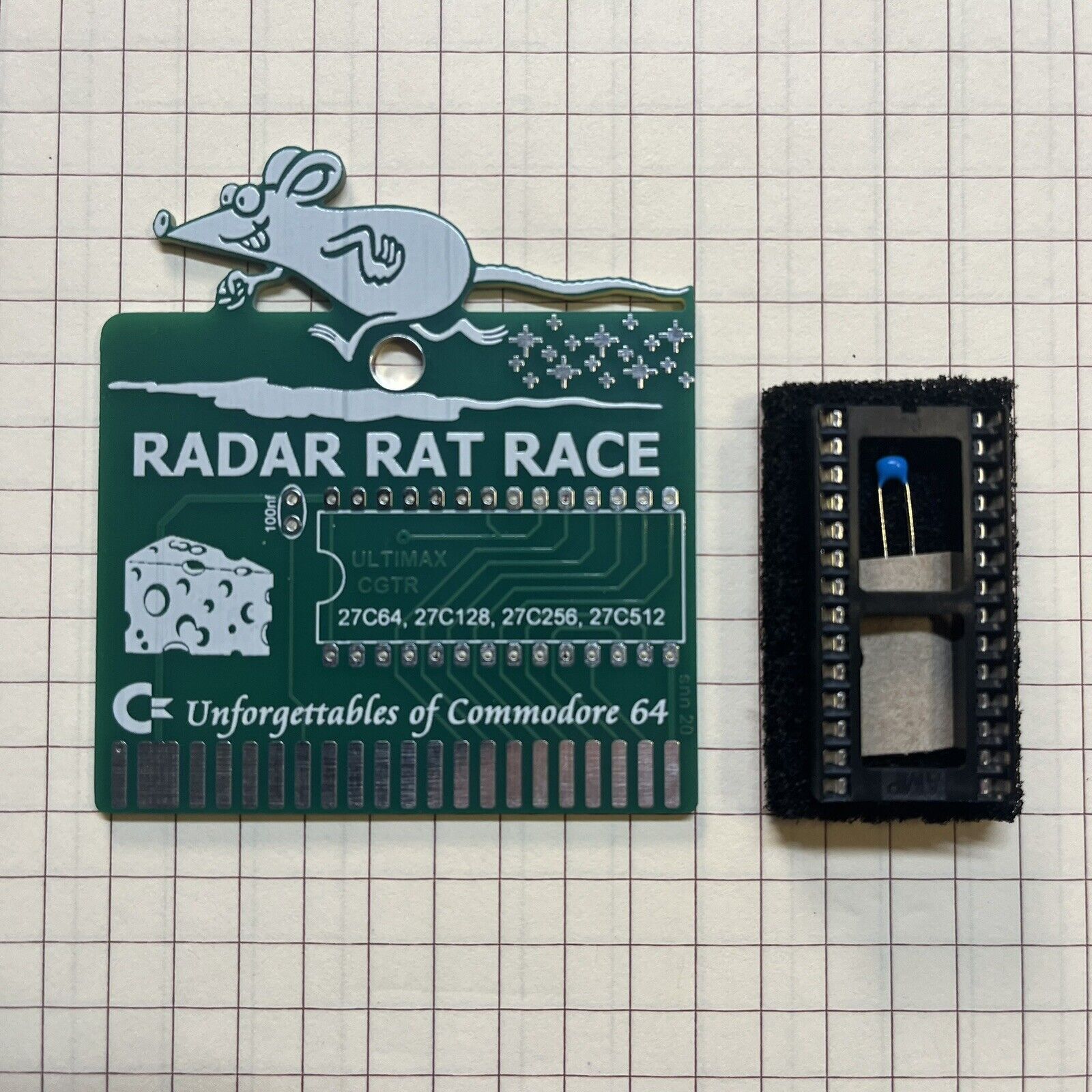 RADAR RAT RACE Commodore 64 DIY Cartridge Kit - NO EEPROM INCLUDED