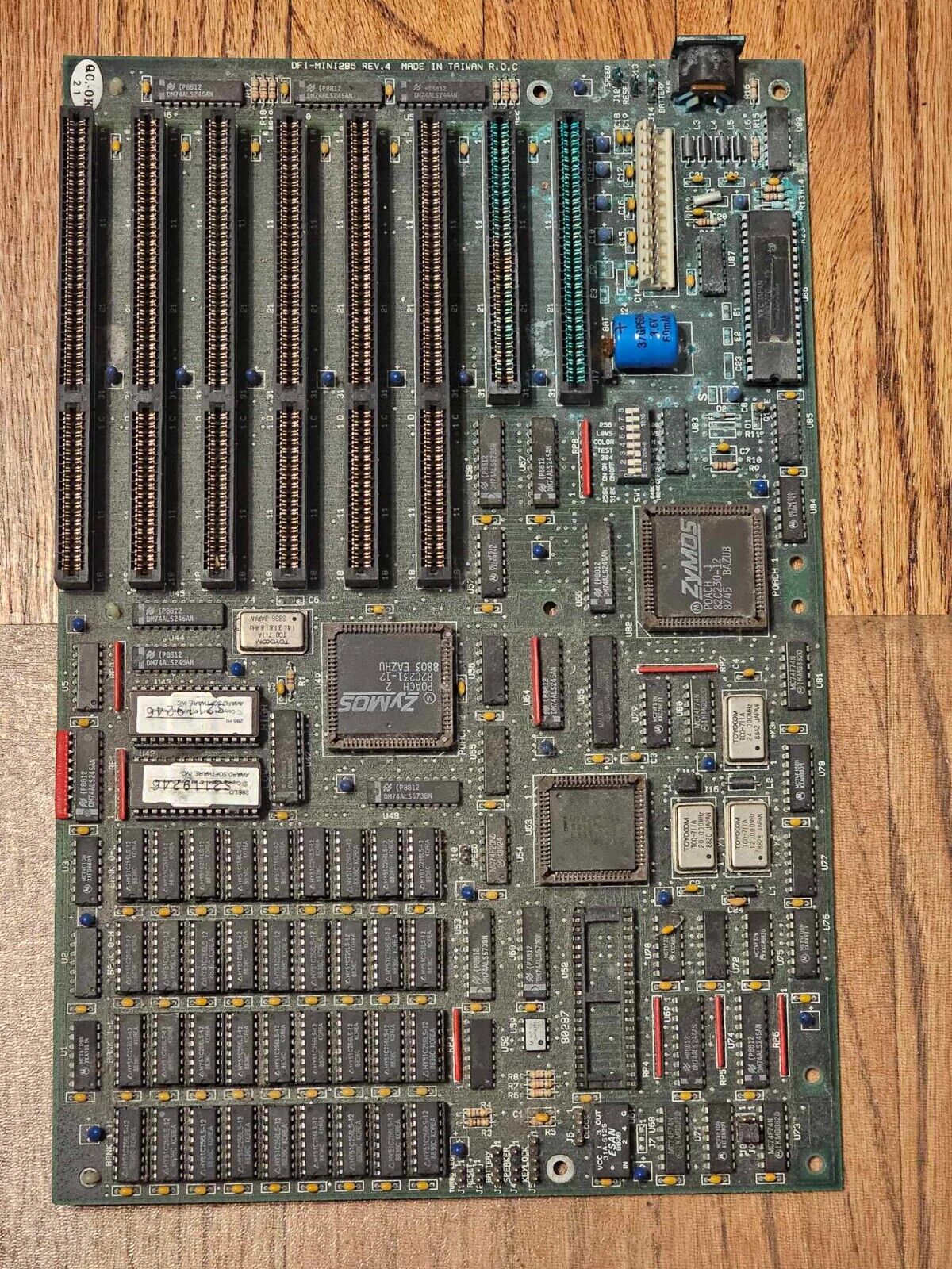 Vintage Rare 286 PC Motherboard DFI-MINI286 Rev 4 6x  16-bit ISA 2x  8-bit ISA