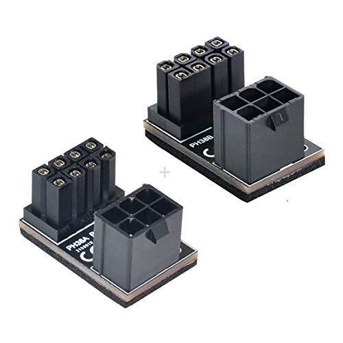 Cy Atx 6pin Female To 8pin Male 180 Degree Angled Adapter For Desktops Graphics 