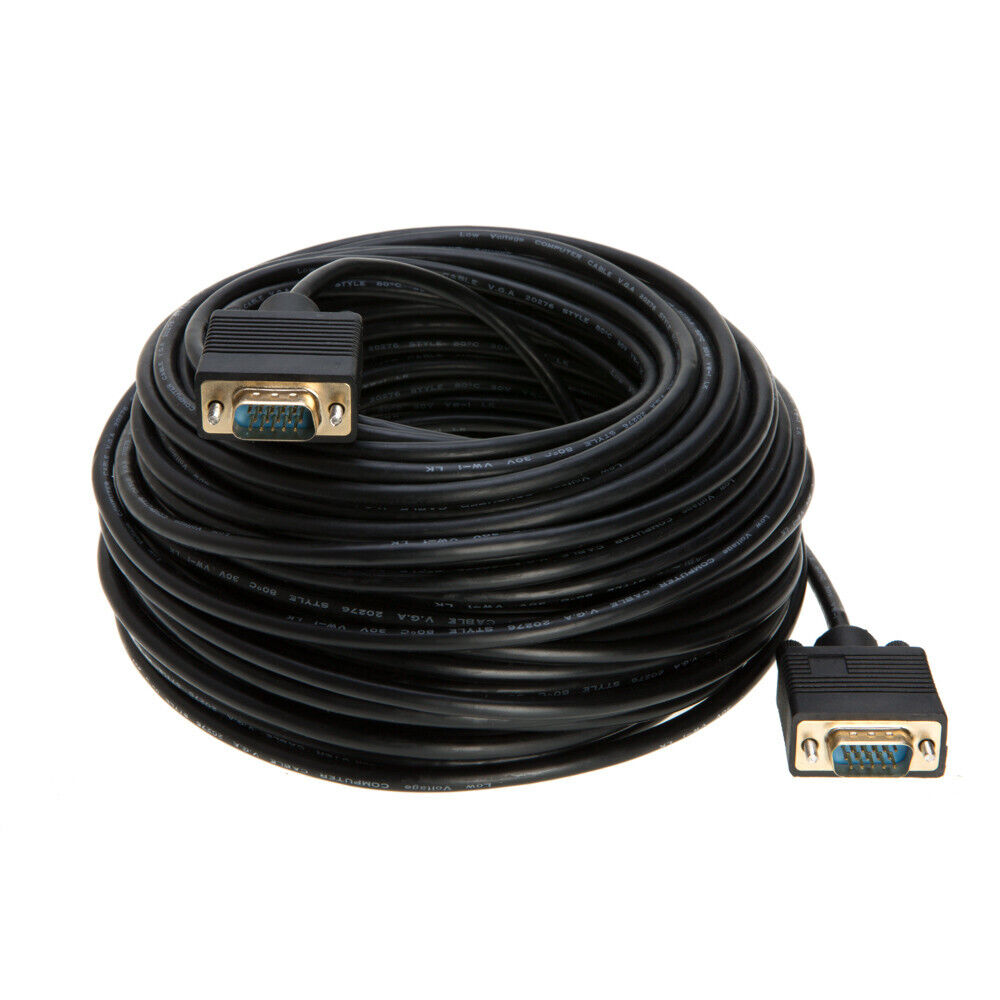 VGA/SVGA 100FT Cable Male to Male Monitor TV Video Wire 15 PIN Cord