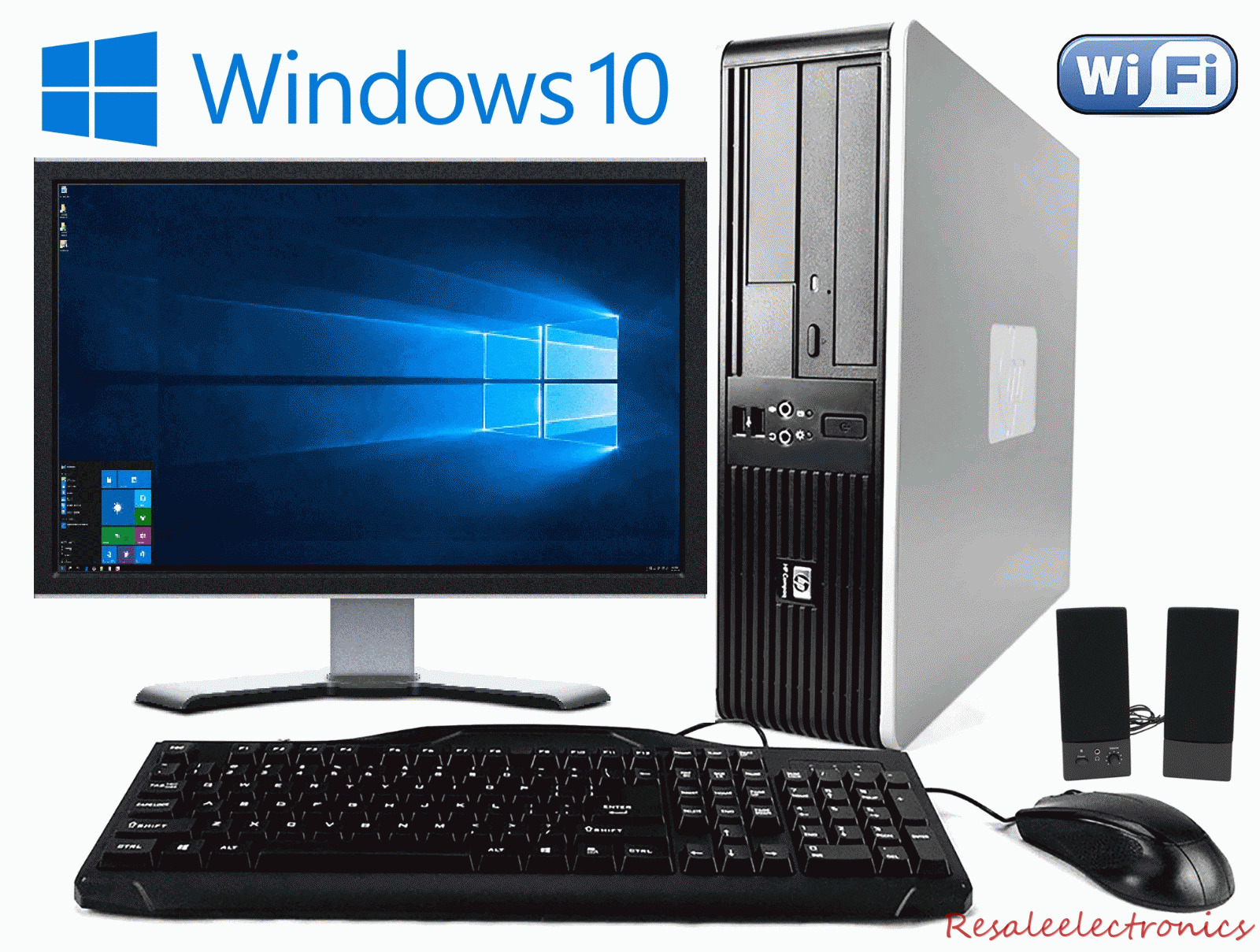 Fast HP Desktop PC Computer Dual Core 3.4Ghz 8GB 2TB Windows 10 Pro WIFI monitor