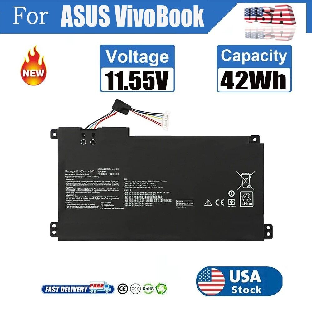 B31N1912 Battery For ASUS VivoBook 14 E410MA L410MA E410KA E510MA F414MA 42Wh US