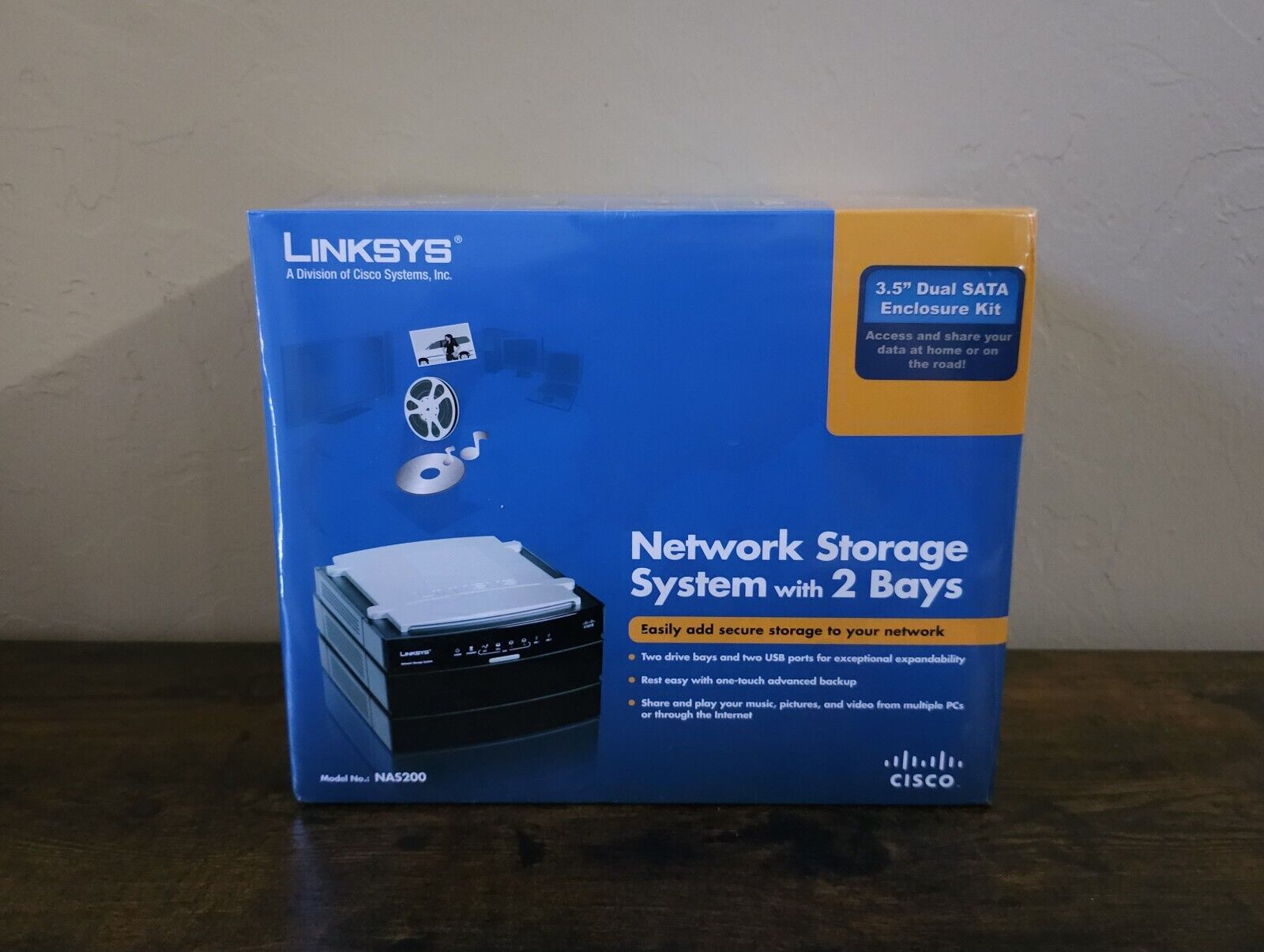 Cisco-Linksys Network Storage System with 2 Bays (NAS200) - NEW - SEALED -