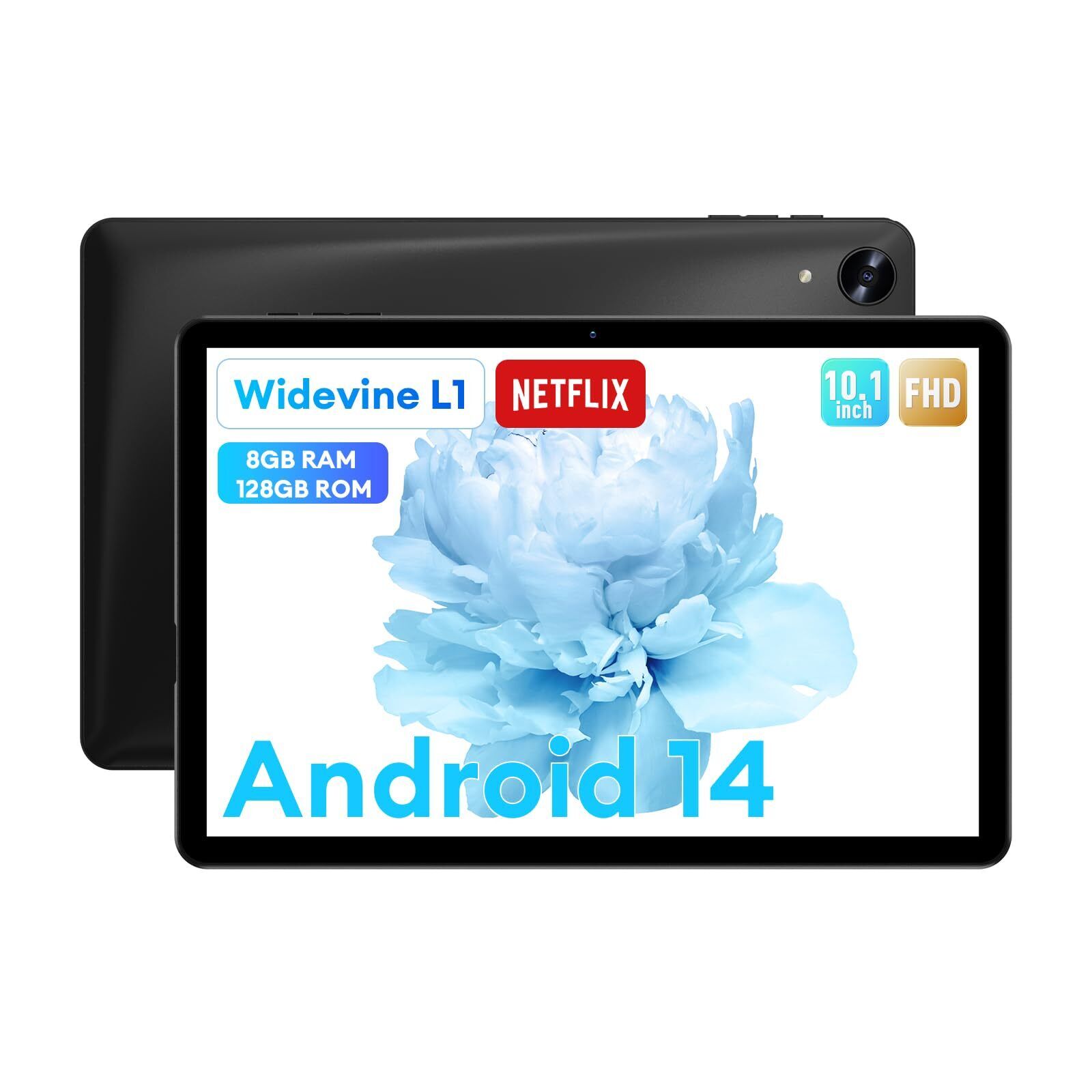 Headwolf Android 14 Tablet 10 inch Tablets WPad5 Octa Core FHD 1920 * 1200 Di...