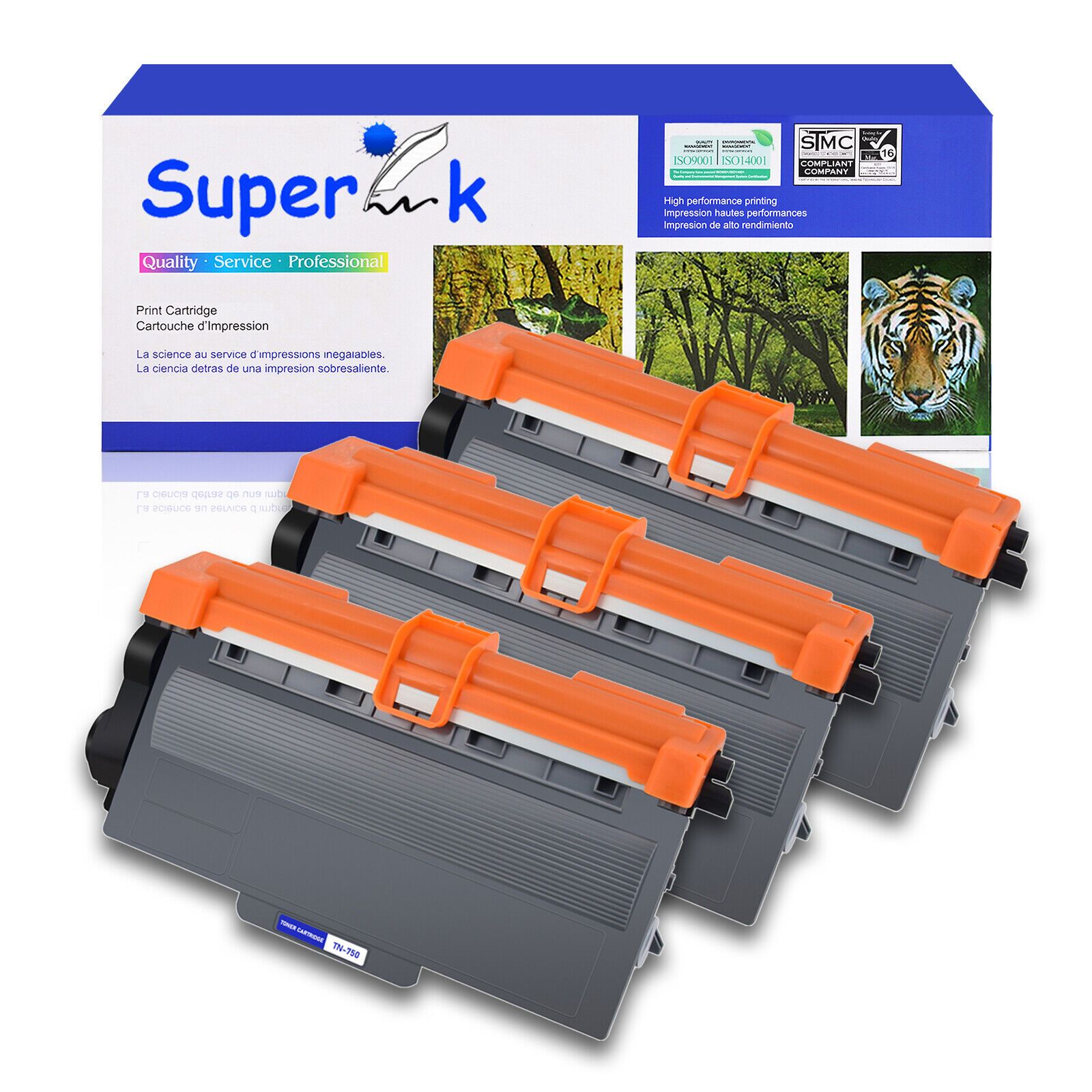 3PK TN750 Toner Cartridge Fit for Brother MFC-8710DW HL-5450DN DCP-8150DN 8110DN
