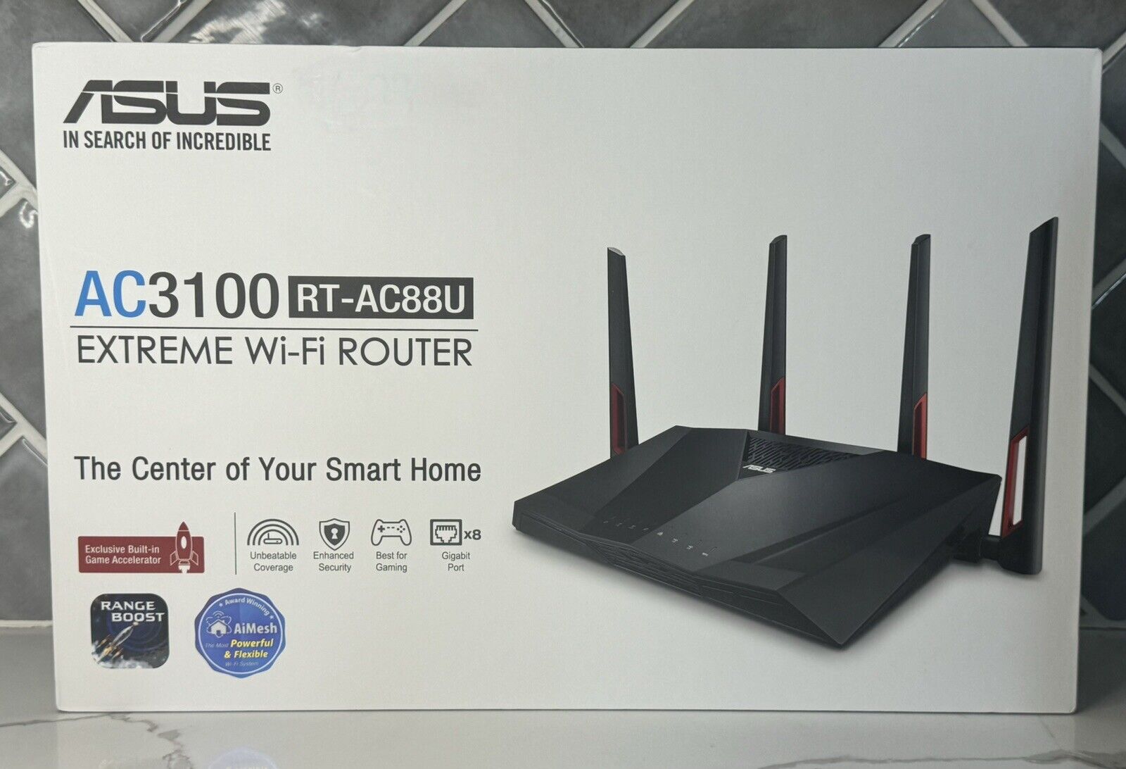 ASUS RT-AC88U Dual-band Gigabit Wireless AC3100 Wifi Router Gaming 8 Gigabit Lan