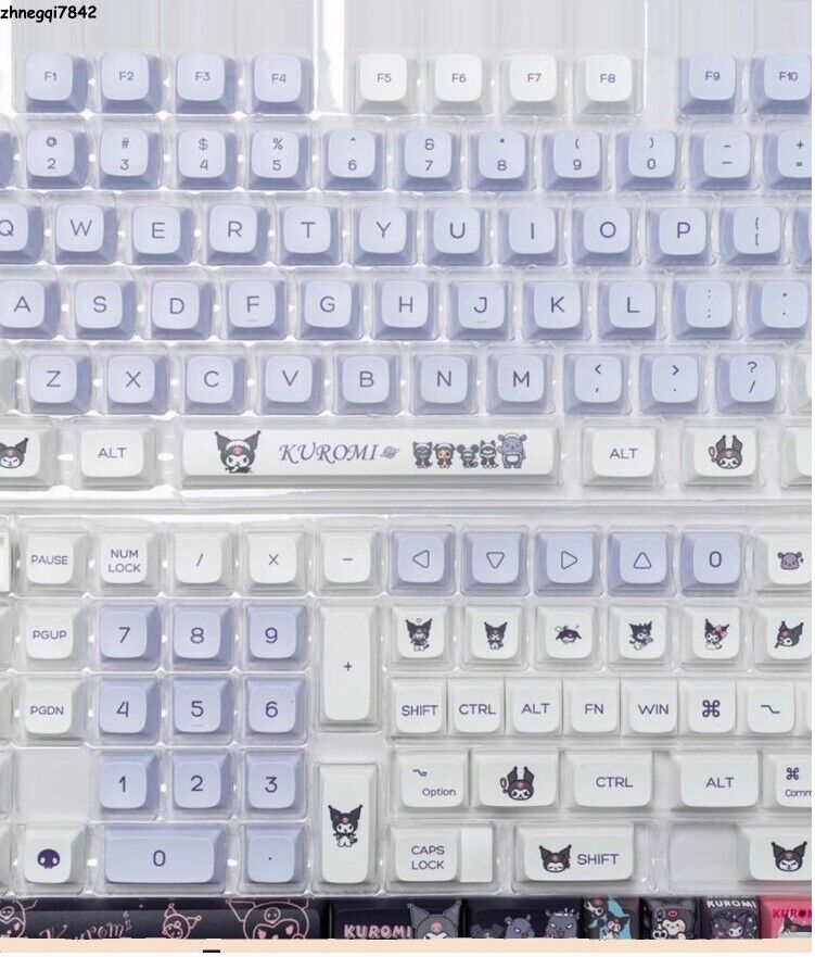 Cartoon Kuromi Key Cap XDA Height PBT Keycap Set for Akko Mechanical Keyboards