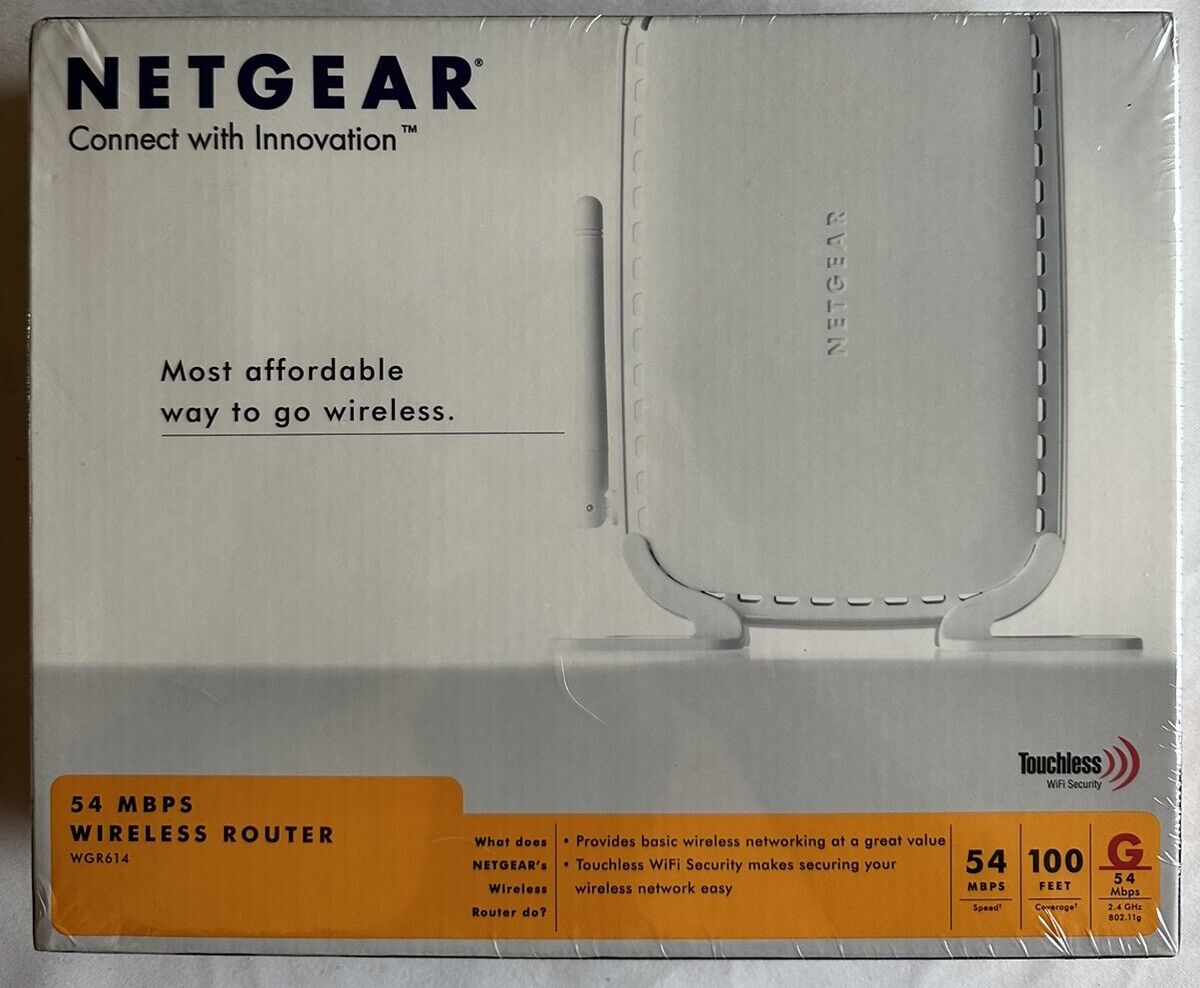 NETGEAR Wireless-G Router Internet Modem 54 Mbps 4-Port 10/100 WGR614NA