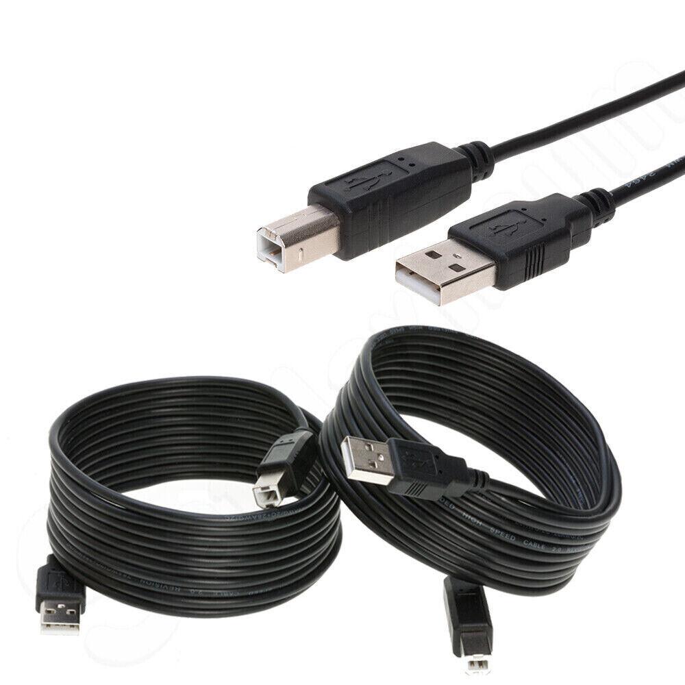 USB 2.0/3.0 High Speed Cable A Male to B Male Printer Scanner Cord Multipack LOT