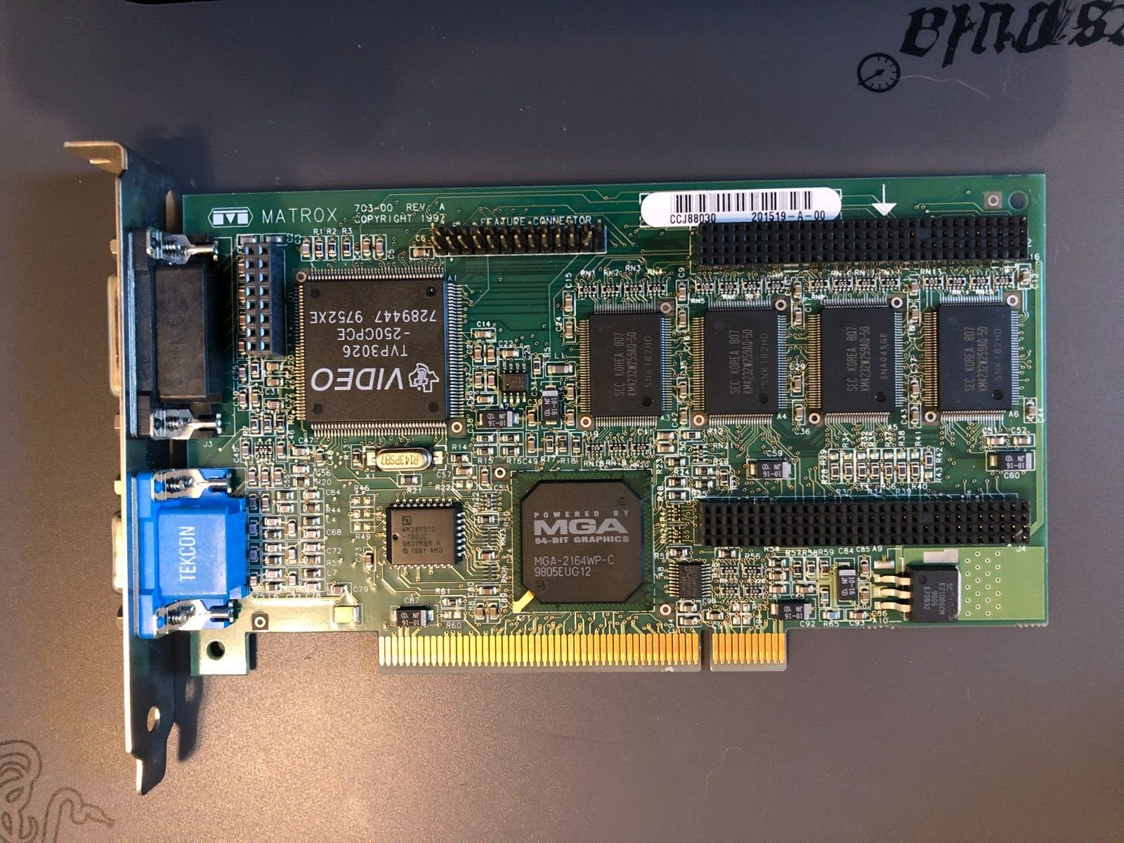 Matrox HP 5064-3388 2164W MIL2P/8/HP 8MB PCI Video Crd