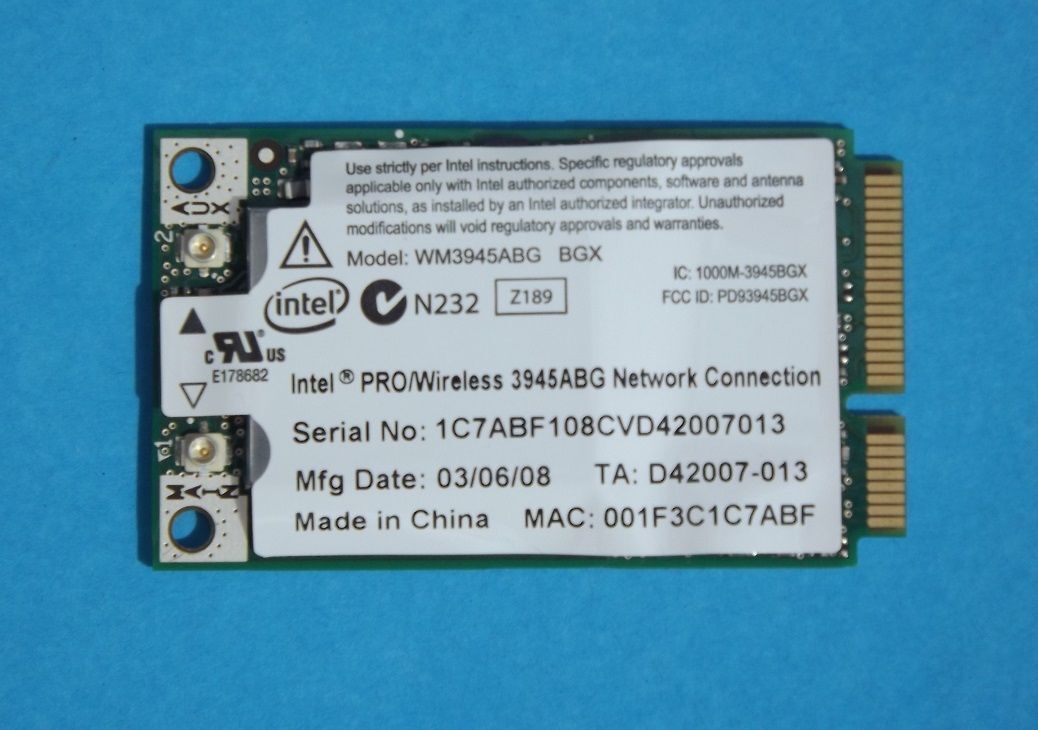 Original HP 940 945 960 965 Laptop Wireless Network Card 3945ABG Mini PCI-E
