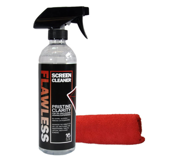 Flawless Screen Cleaner Spray Microfiber Cleaning Cloth LCD, LED Displays On TV
