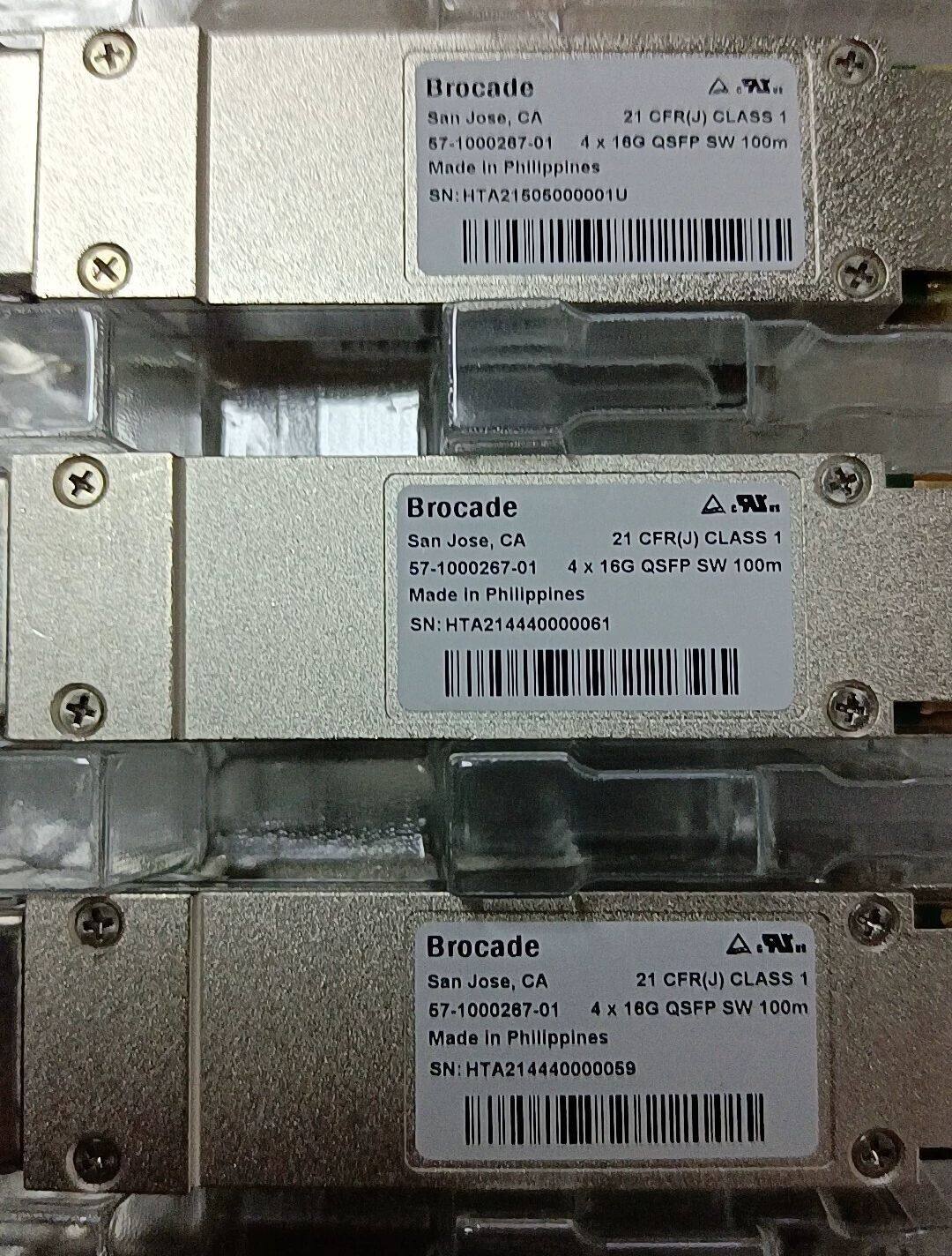 Lot of 2 Brocade 57-1000267-01 XBR-000232 4 x 16GB QSFP for 8510 SAN Director