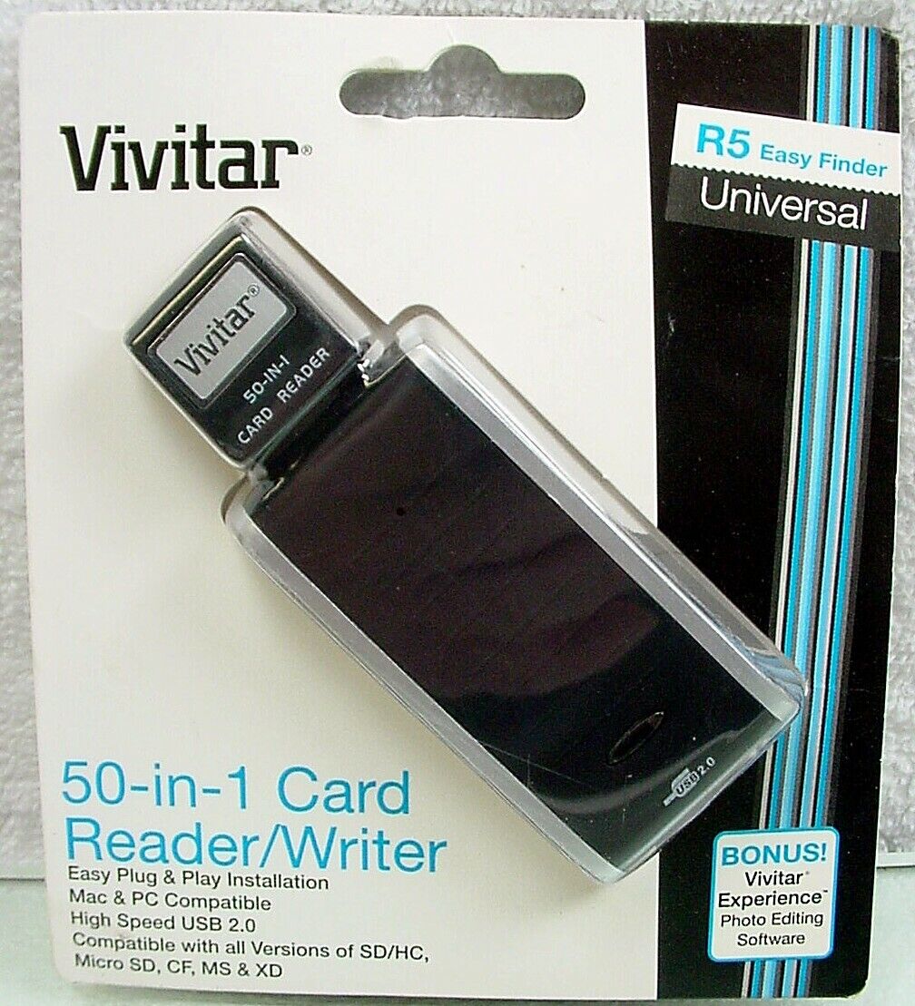 50-in-1 Univer Card Read Writer Vivitar High Speed USB 2.0 Mac or PC | New | $11