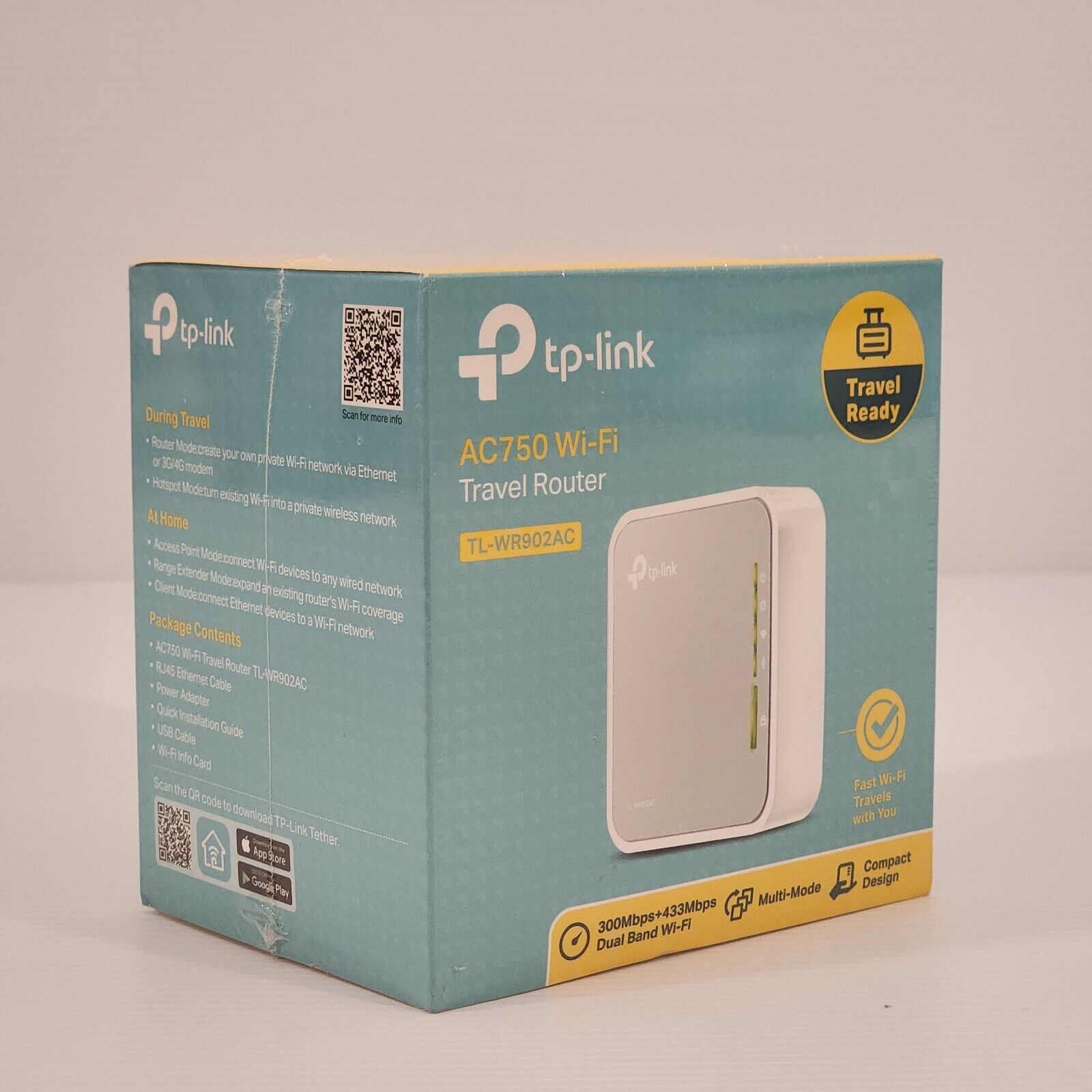 TP-LINK Wireless Travel Router | AC750 WiFi | Brand New | TL-WR902AC