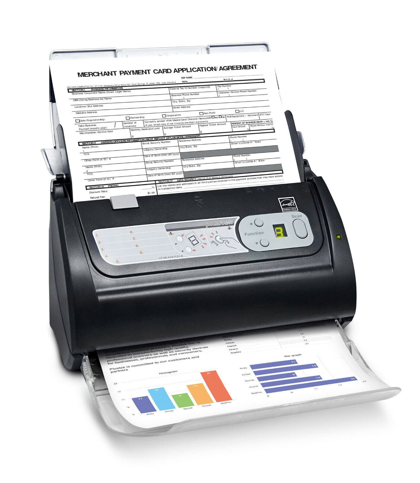 Plustek Office Document Scanner PS186 - Color Duplex Scanning with OCR function