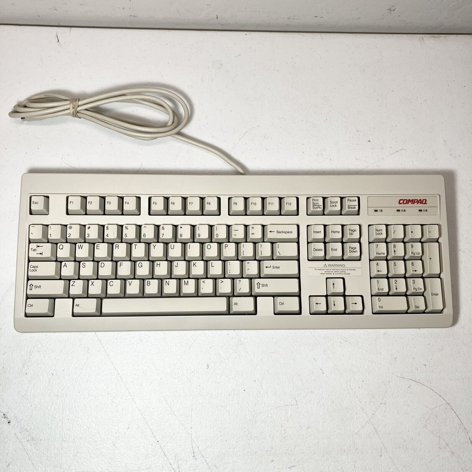 New Vintage Compaq PS/2 Computer Keyboard RT101 PN 120375-001