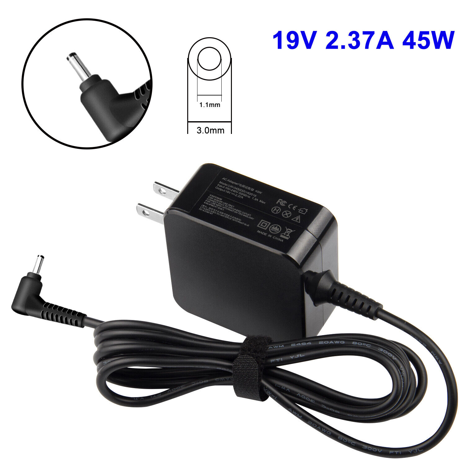 AC Adapter Battery Charger Cord 45W For Acer Swift 1 SF113-31 SF114-31 SF114-32