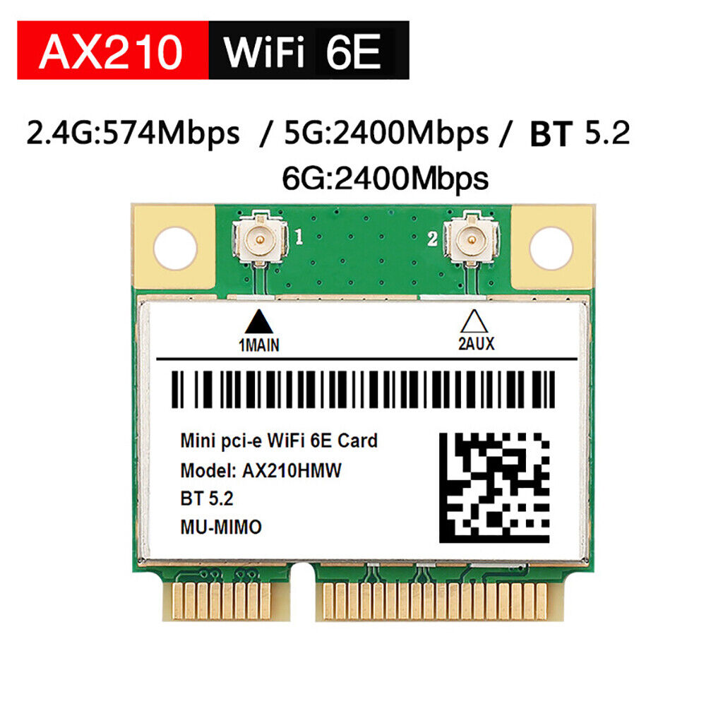 AX210 5374M WIFI 6E 5G Dual Band Gigabit Wireless Network Card AX210HMW New