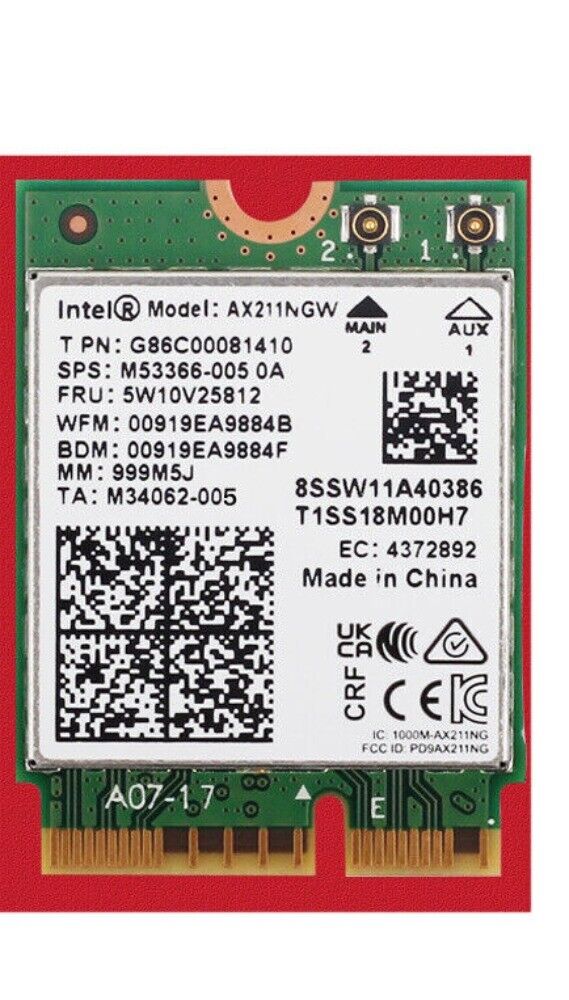 Intel WiFi 6 AX200 AX200NGW M.2 NGFF Wireless WiFi Card Dual Band BT5.2 Adapter