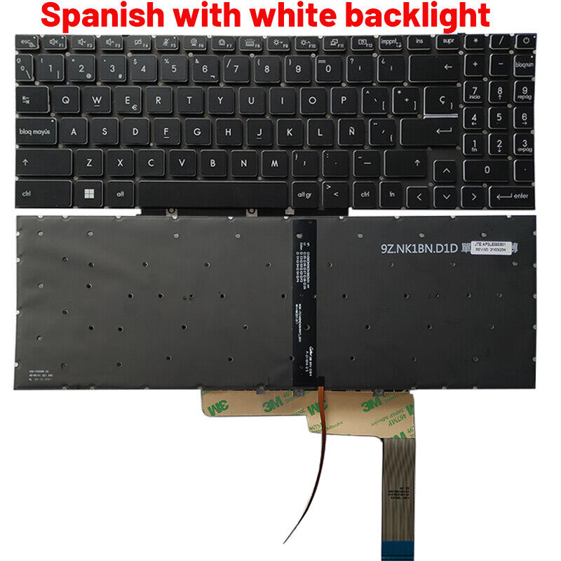 NEW FOR MSI WF66 11UJ-267 MS-1582 WF76 Latin Spanish Keyboard Backlit