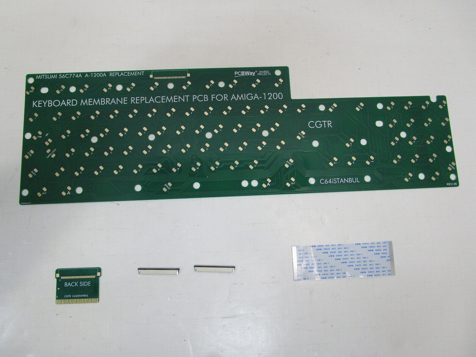 REPLACEMENT KEYBOARD PCB MEMBRANE KIT FOR COMMODORE AMIGA 1200 MITSUMI 56C774A