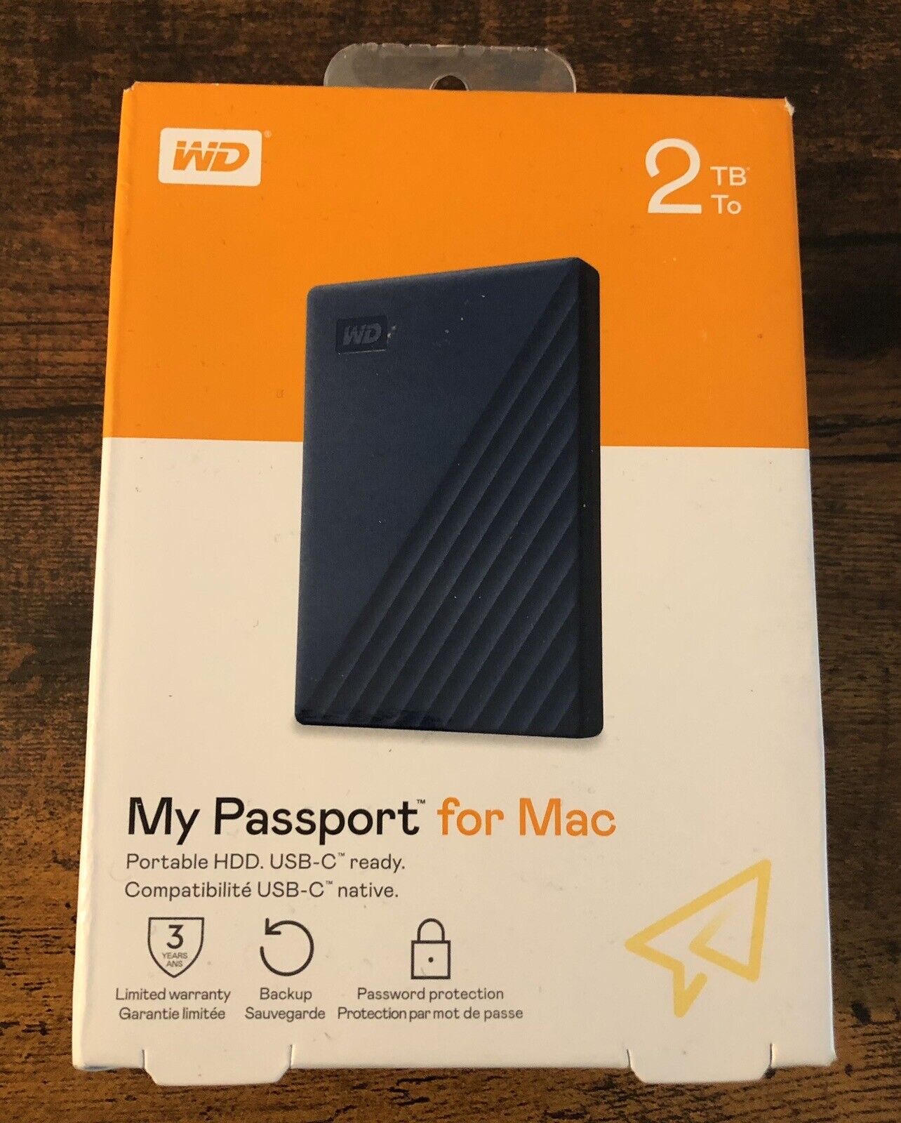 New Sealed WD My Passport for Mac 2TB External USB 3.0 Portable Hard Drive