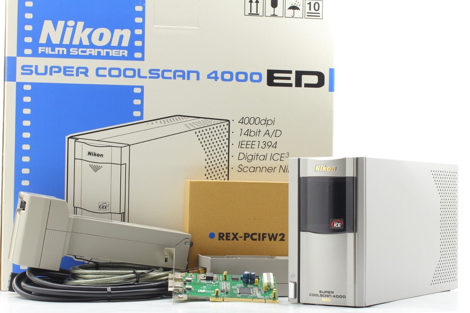 【Almost Unused】 Nikon Super CoolScan LS-4000 ED + MA-21 SA-21 Film Scanner JAPAN