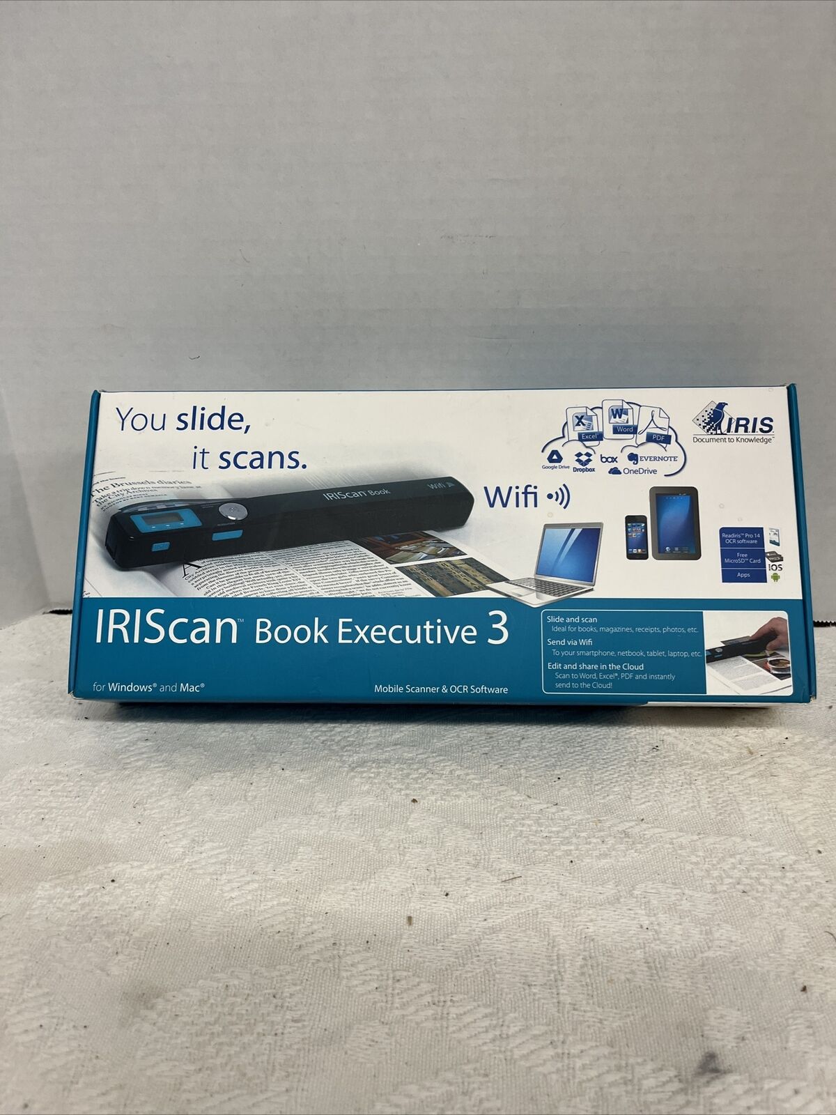 IRIScan Book Executive 3 Wi-Fi You Slide It Scans For Windows And Mac