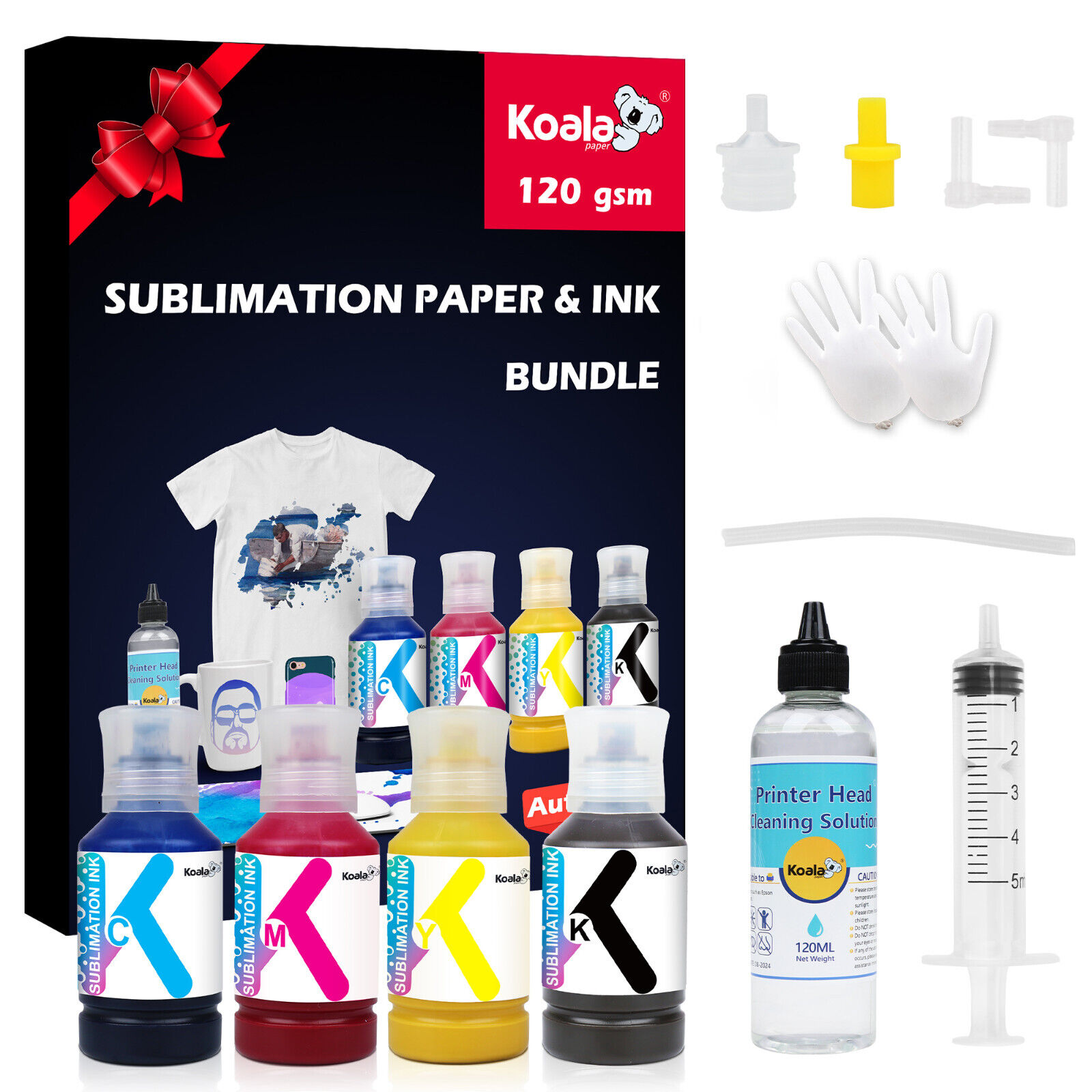 Sublimation Starter Kit Koala Sublimation Paper and Ink + Print Head Cleaner Kit