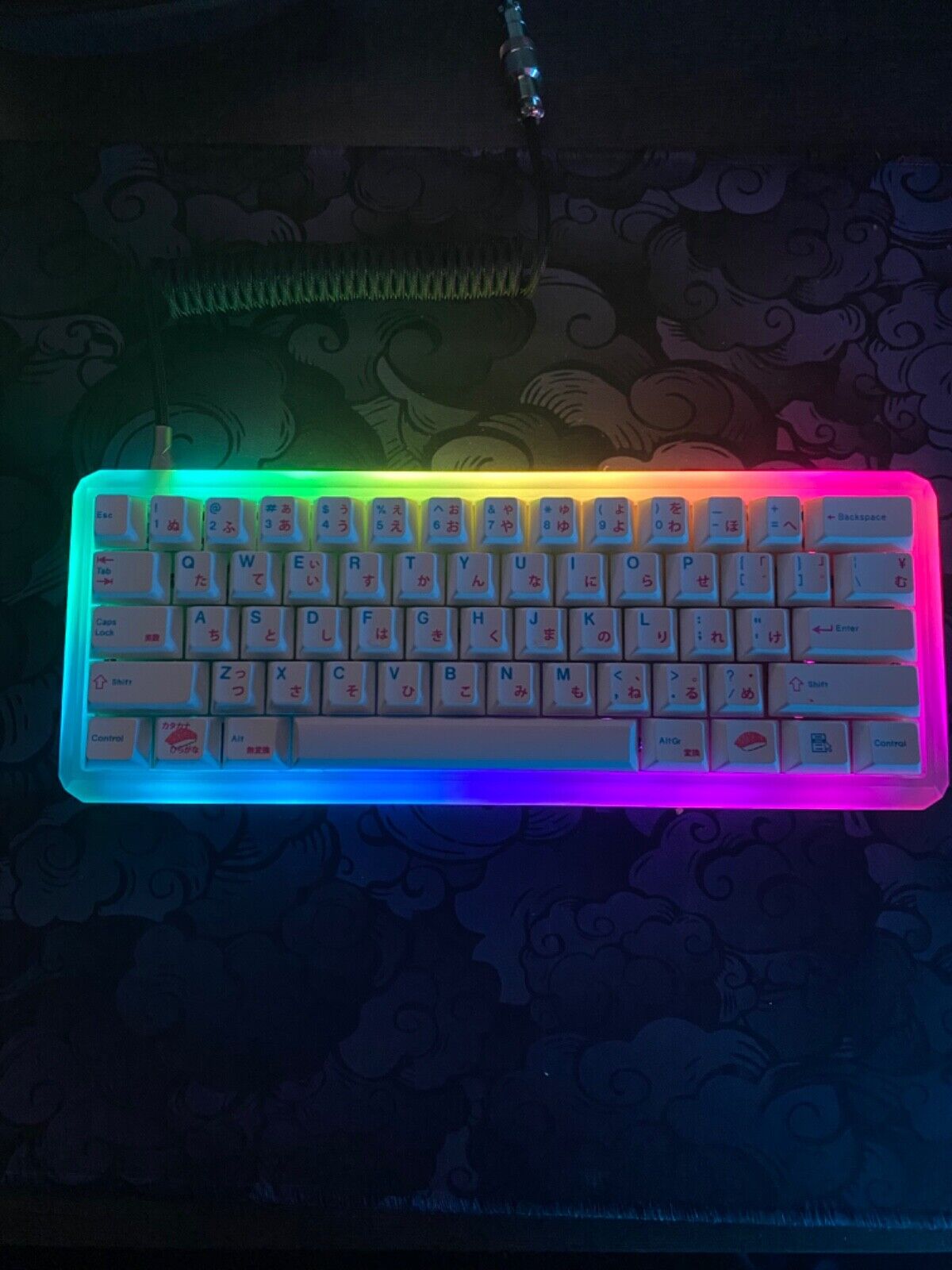 60% Custom Built RGB Keyboard, minimal use, MISSING DONGLE, 