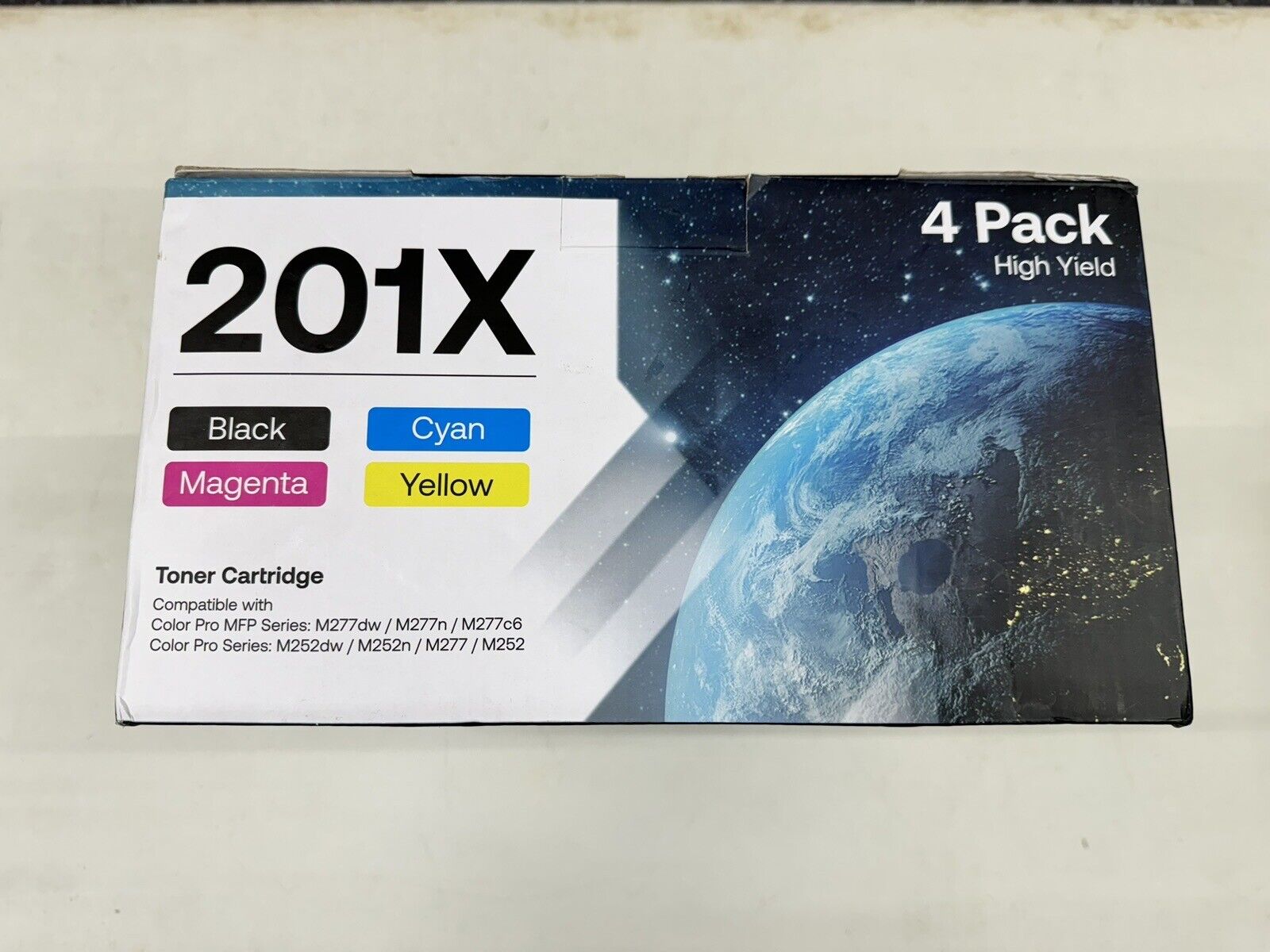 201X Toner Cartridge 4 Pack High Yield Black/Cyan/Magenta/Yellow NEW Printer