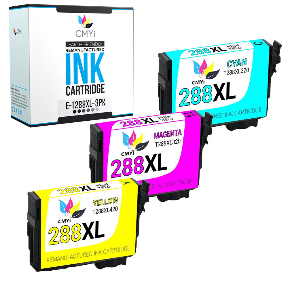 Replacement for Epson 288XL Ink Cartridge Combo Pack of 3  - 1 each C/M/Y