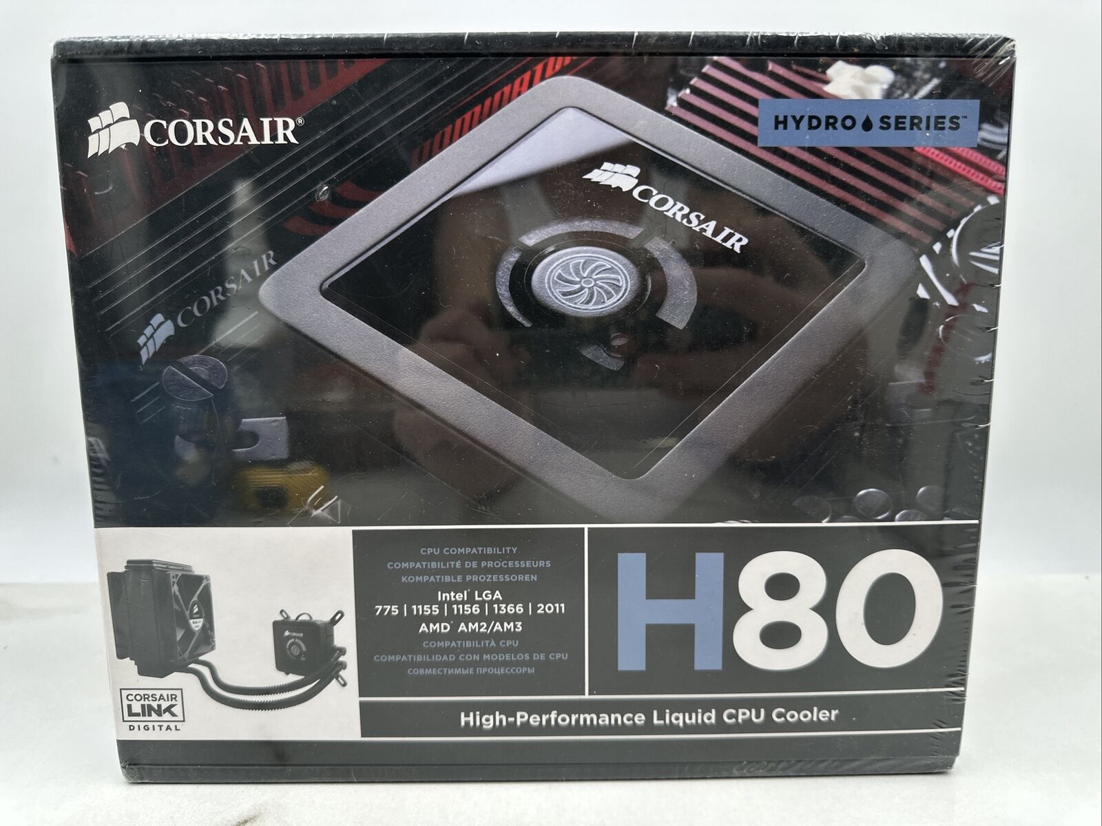 Corsair Hydro Series H80 High Performance Liquid CPU Cooler Cooling System H1769