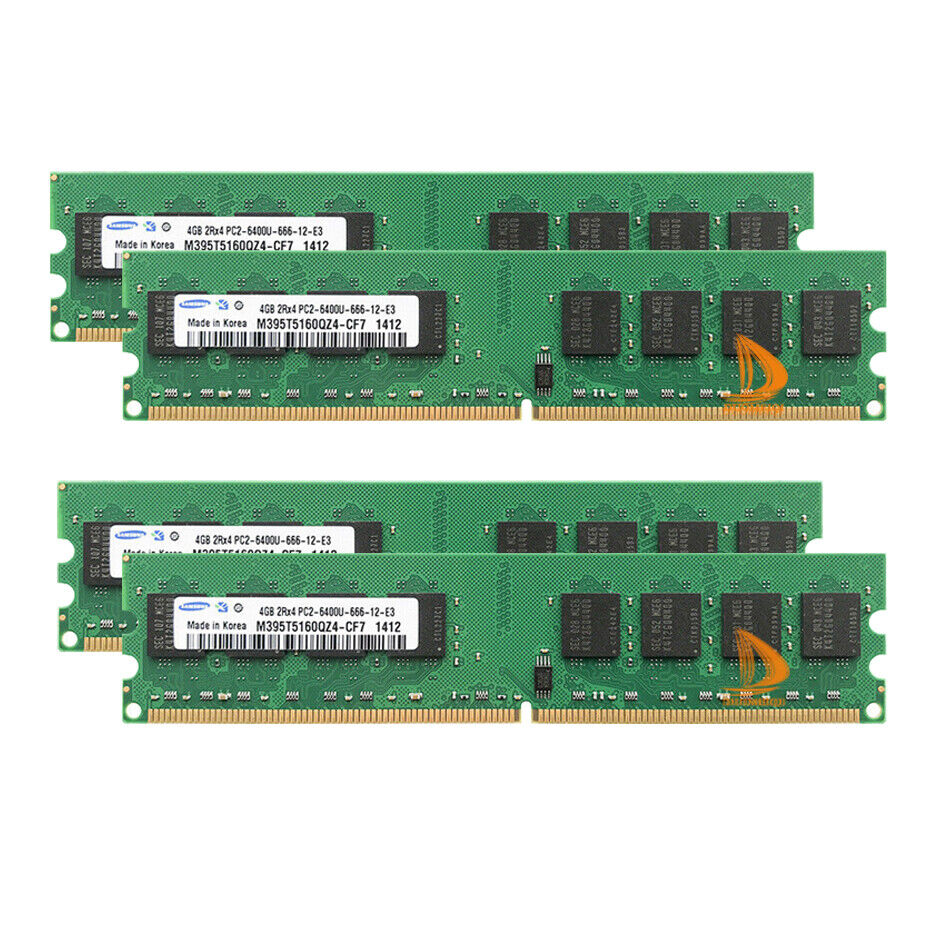 Samsung 16GB 4x 4GB PC2-6400 DDR2 DIMM High Density Memory For AMD CPU Chipset