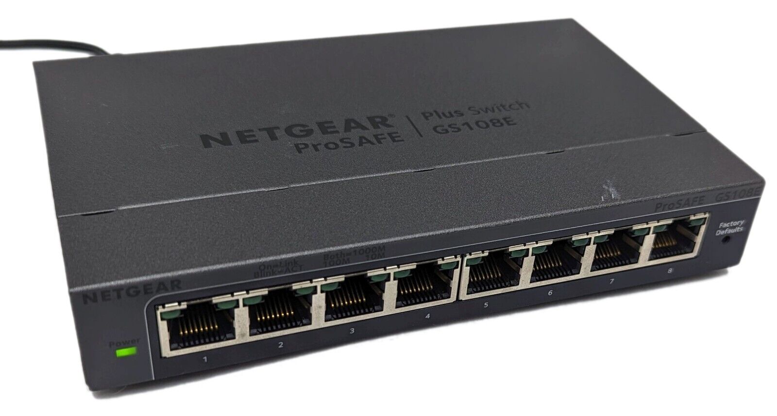 NETGEAR ProSAFE Plus GS108E v3 8-Port Gigabit Smart Managed Switch &Power Supply