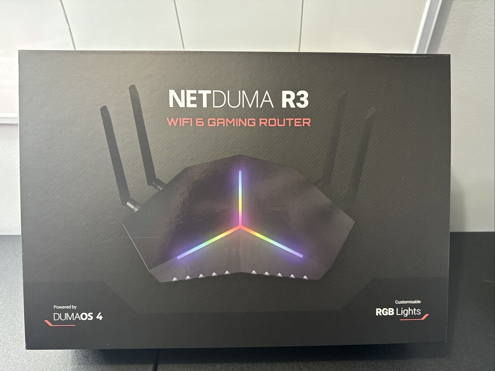 NETDUMA R3 WiFi 6 Gaming Router OEM w/ Box , Accessories - Excellent