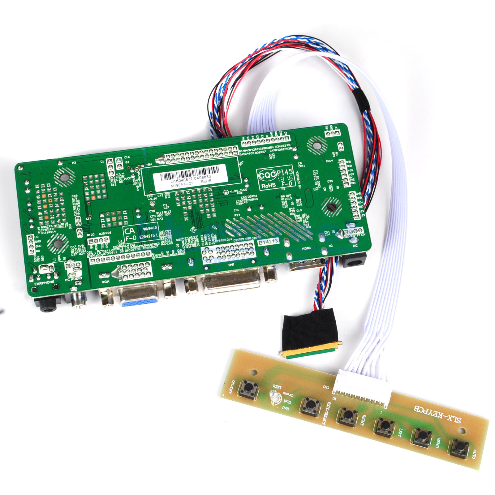 HDMI+DVI+VGA LCD Controller Kit for LP156WH4(TL)(A1)/(TL)(N1) LED Panel 1366x768