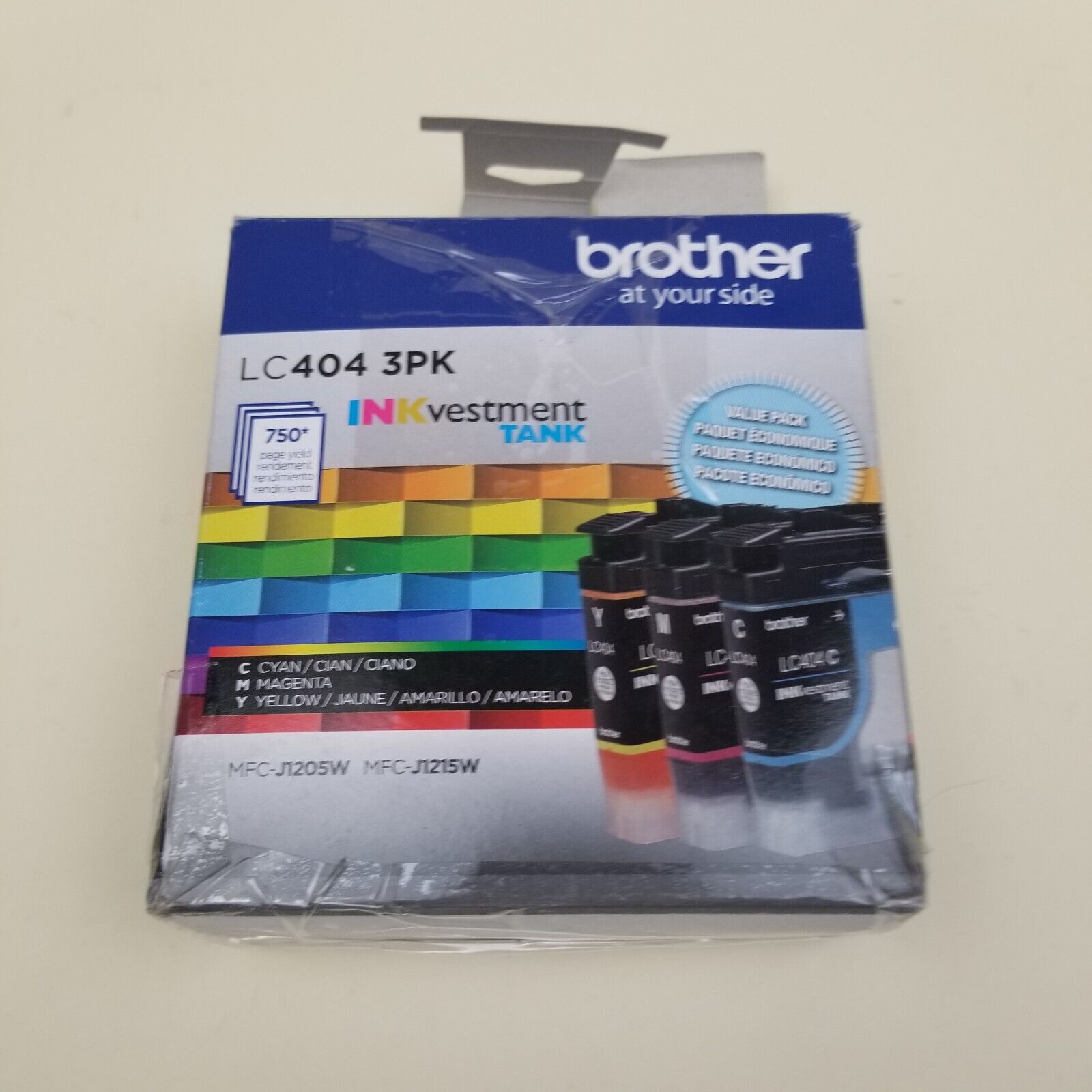 Genuine Brother LC404 Cyan, Magenta, Yellow Ink Cartridges Exp. 02/2026