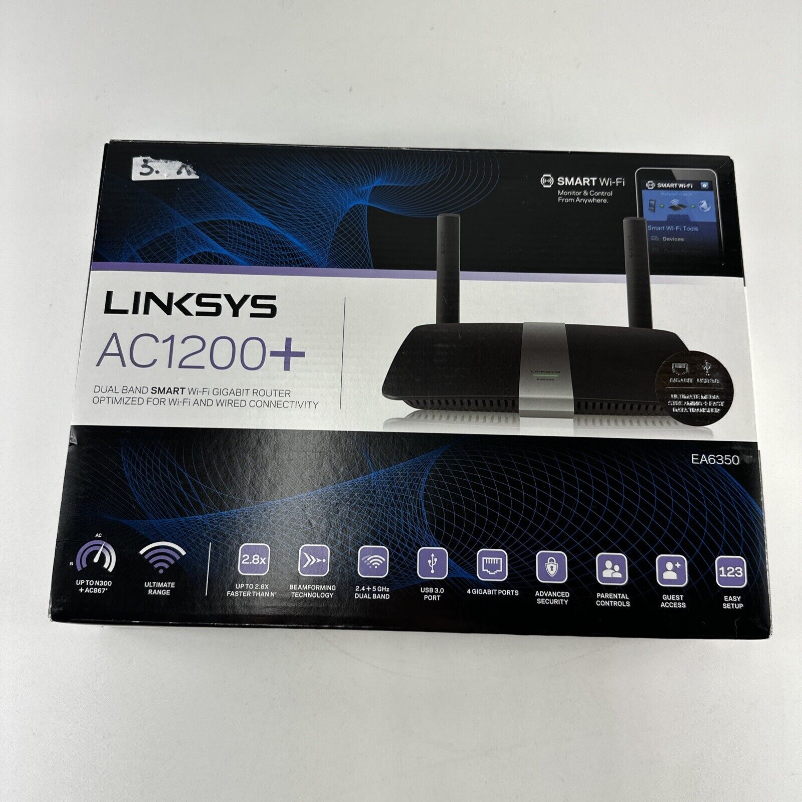 Linksys EA6350 v3 AC1200 Dual-Band Smart Wi-Fi Gigabit Router 
