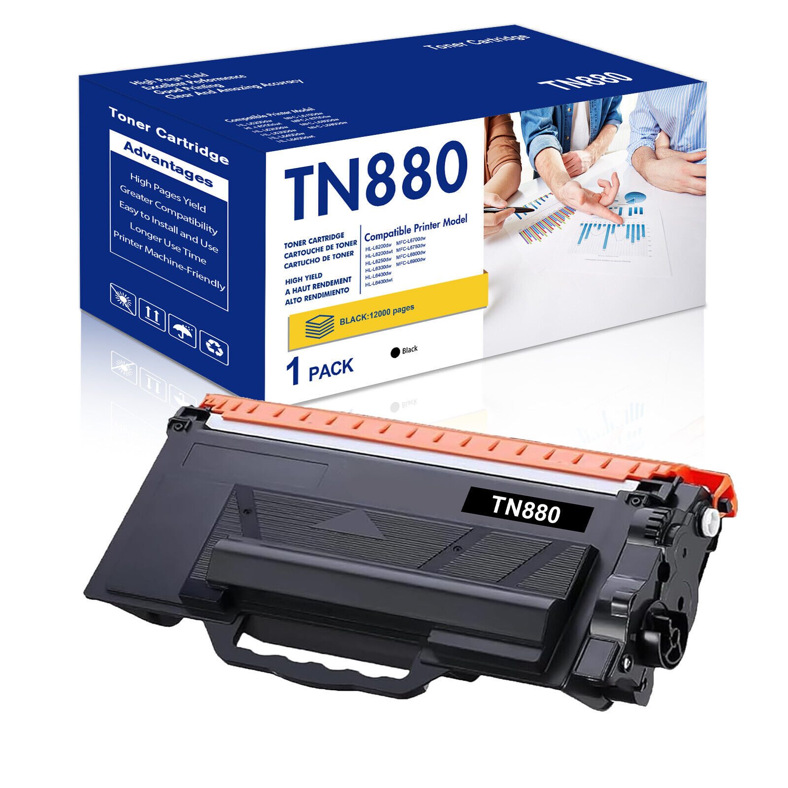 1PK TN-880 Toner Compatible With Brother TN 880 MFC-L6800DW MFC-L6900DW