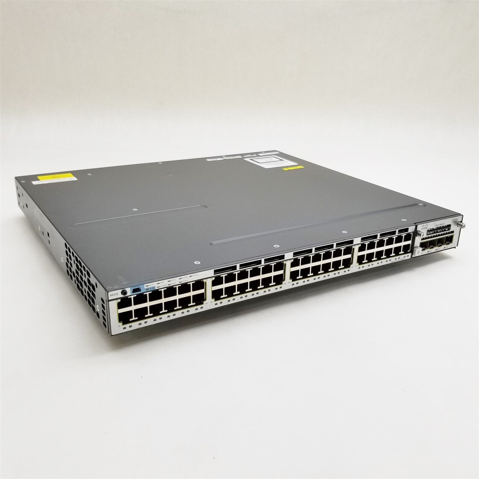 Cisco Catalyst WS-C3750X-48T-L 48-Port Gigabit Switch w/C3KX-NM-1G Module 1*PSU