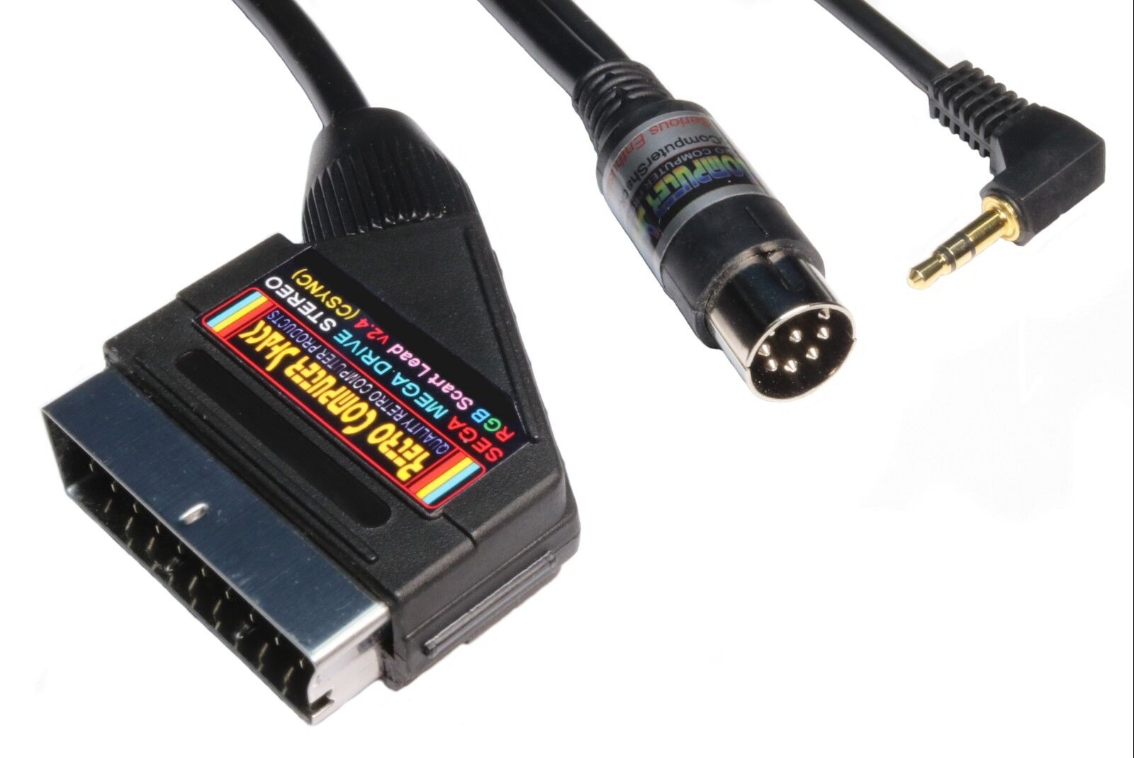 Sega Mega Drive High Quality RGB Scart TV Lead Video Cable with STEREO sound