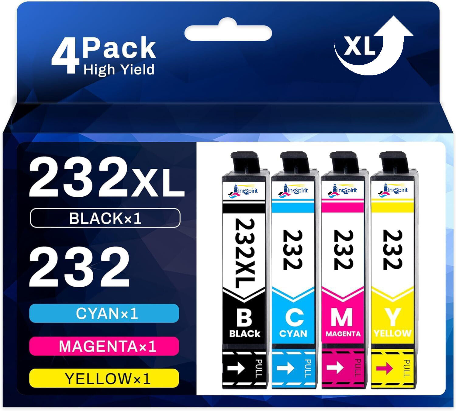 4PK T232 Ink Cartridge Compatible with Epson 232XL WorkForce WF-2930 XP-4200 Lot