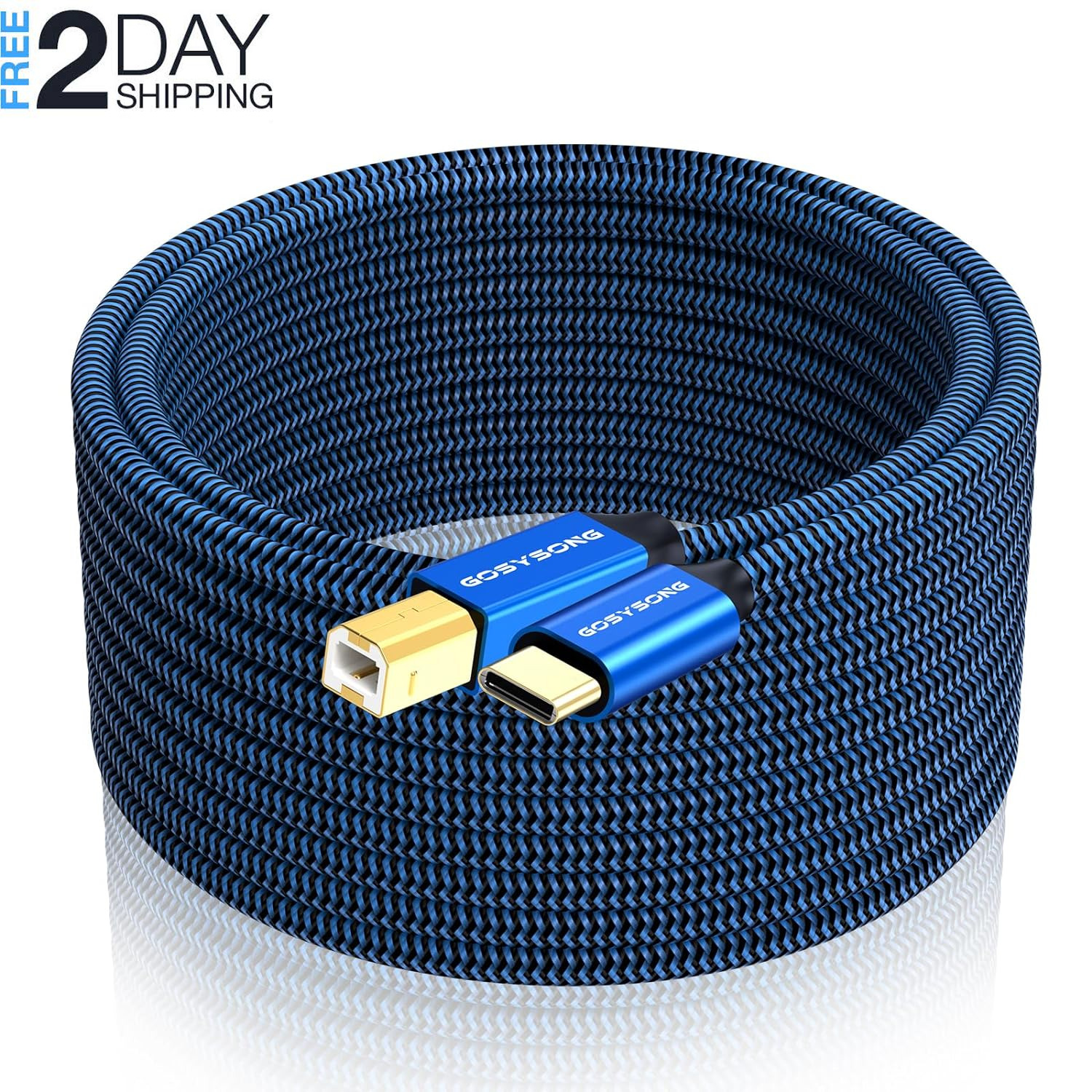 USB C Printer Cable 20Ft, High Speed USB C to B Printer Cable Compatible with Pr