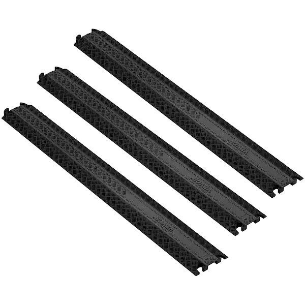 VEVOR 3-PC 39 in. x 5 in. Cable Protector Ramp 2000 lbs. Load Raceway Cord Cover