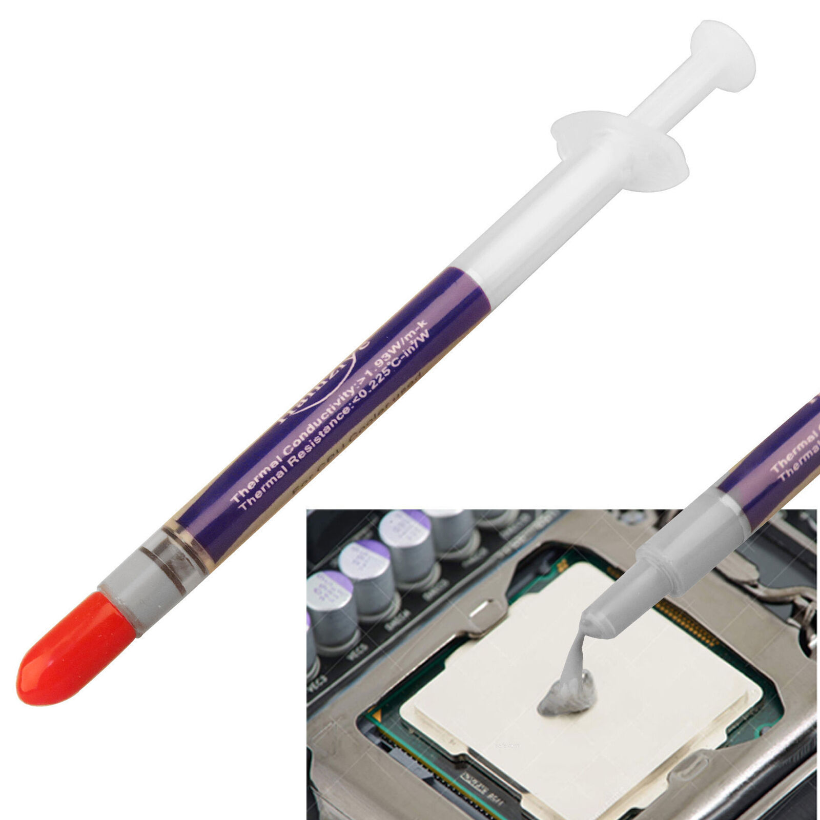 Silicon Thermal Heatsink Compound Cooling Paste Grease PC CPU Processor Syringe